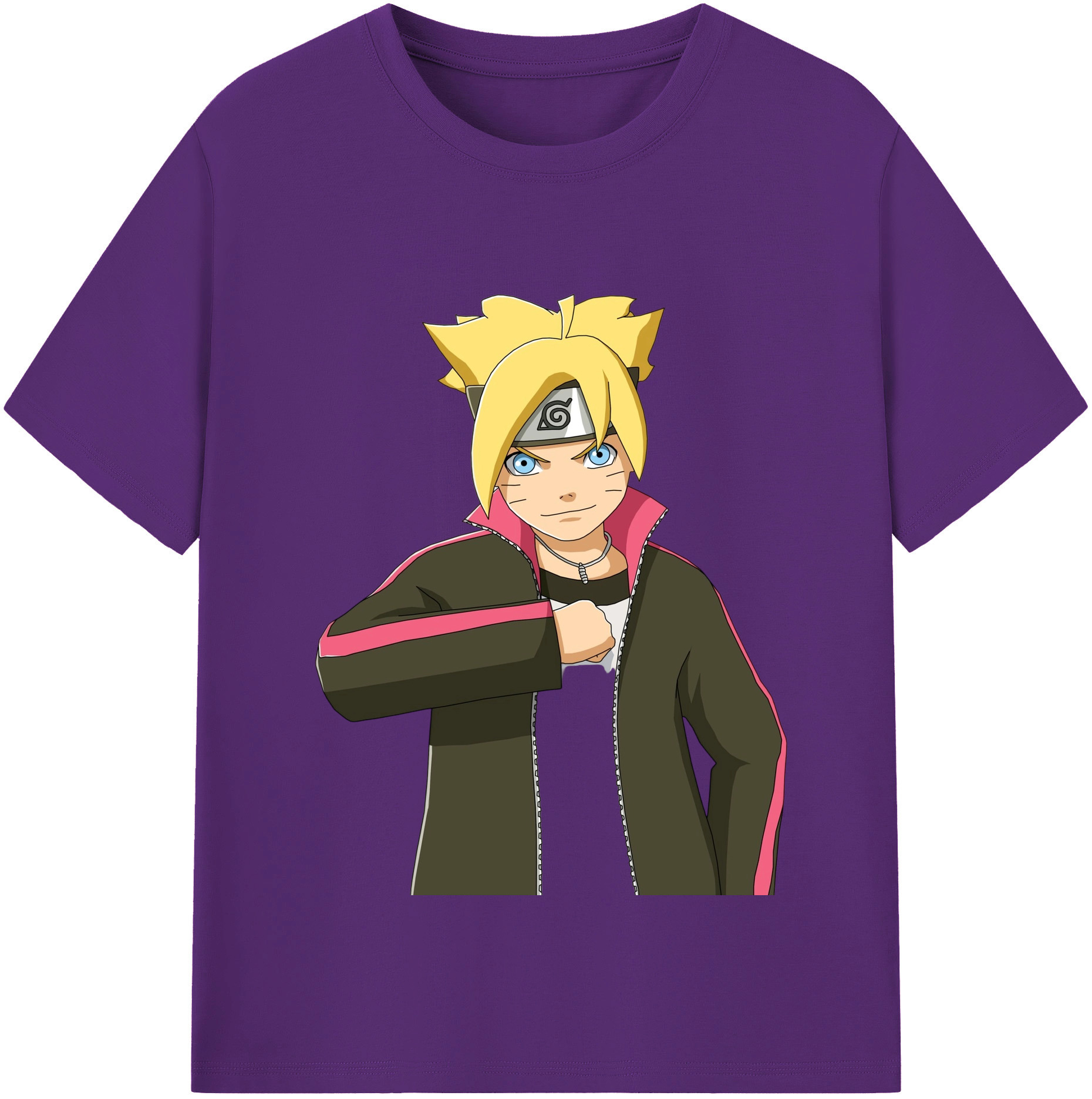 （画像用） NARUTO -ナルト- うずまき ボルト Uzumaki Boruto 綿100％半袖Tシャツ（フロントプリント）
