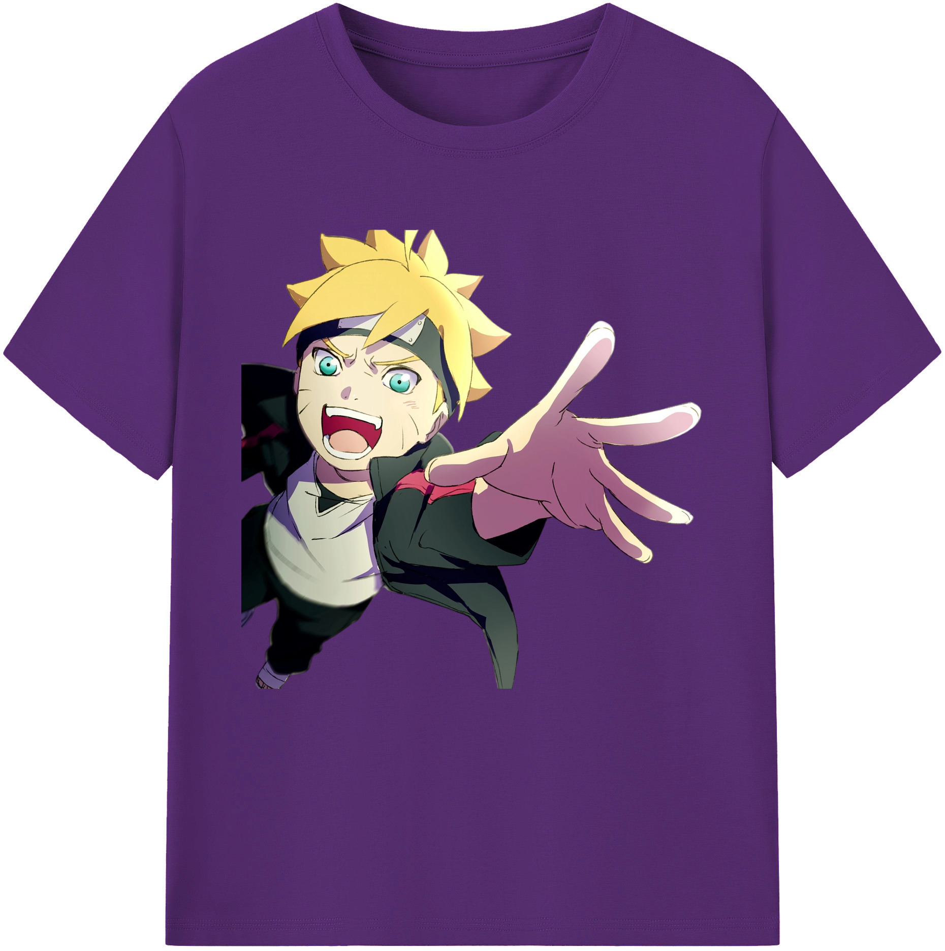 （画像用） NARUTO -ナルト- うずまき ボルト Uzumaki Boruto 綿100％半袖Tシャツ（フロントプリント）