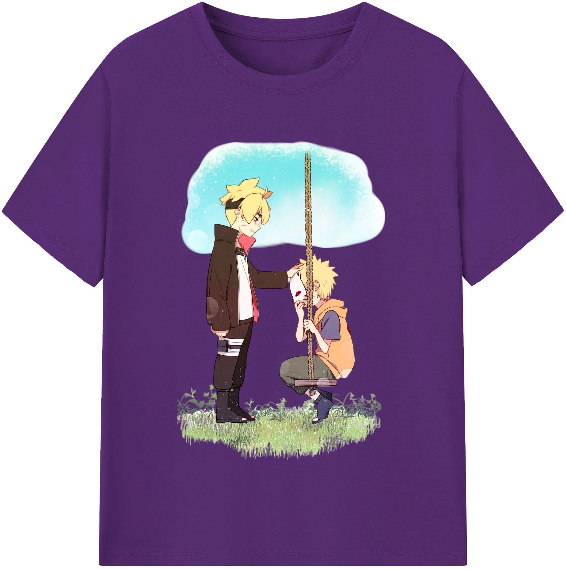 （画像用） NARUTO -ナルト- うずまき ボルト Uzumaki Boruto 綿100％半袖Tシャツ（フロントプリント）