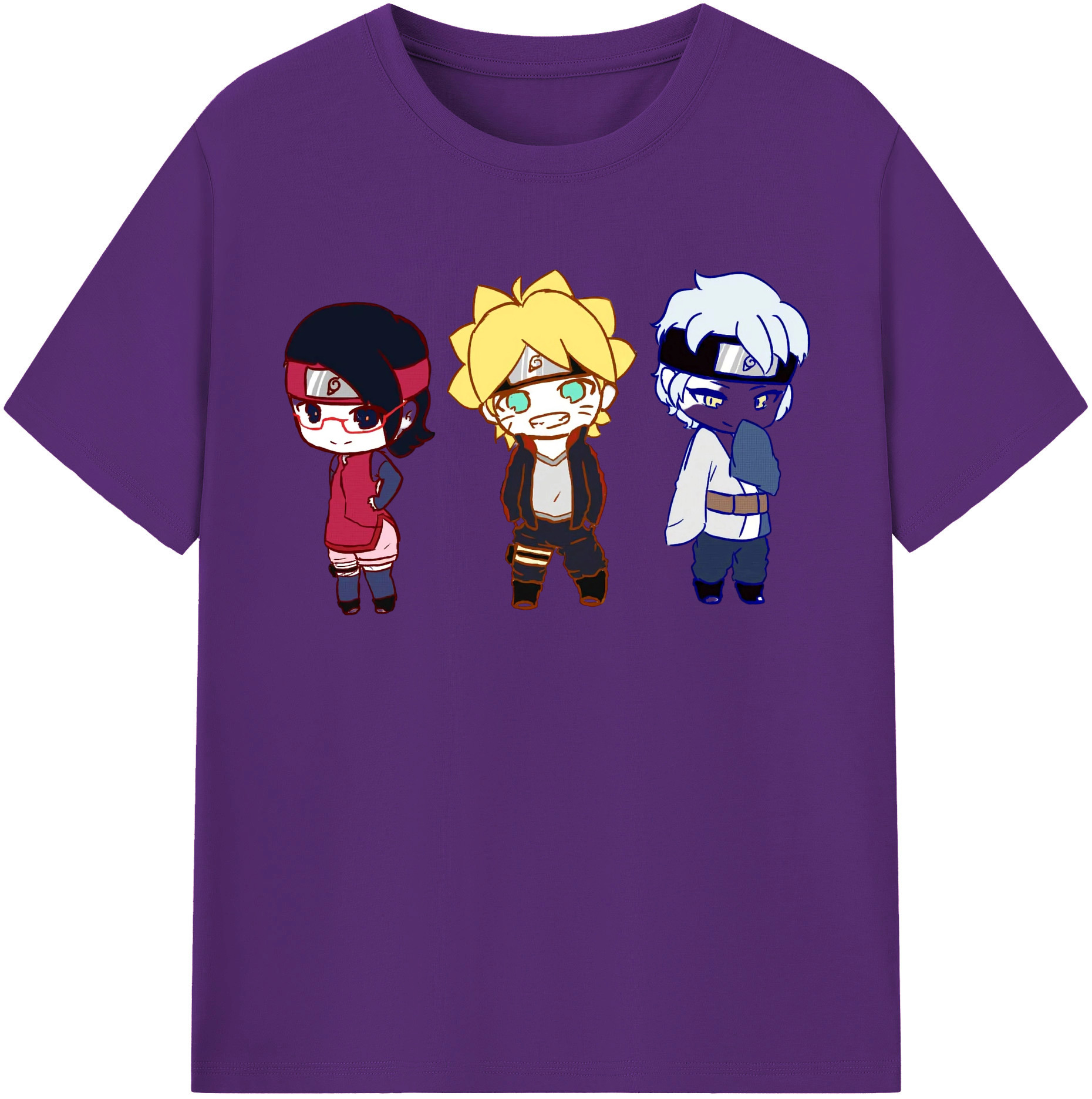 （画像用） NARUTO -ナルト- うずまき ボルト Uzumaki Boruto 綿100％半袖Tシャツ（フロントプリント）