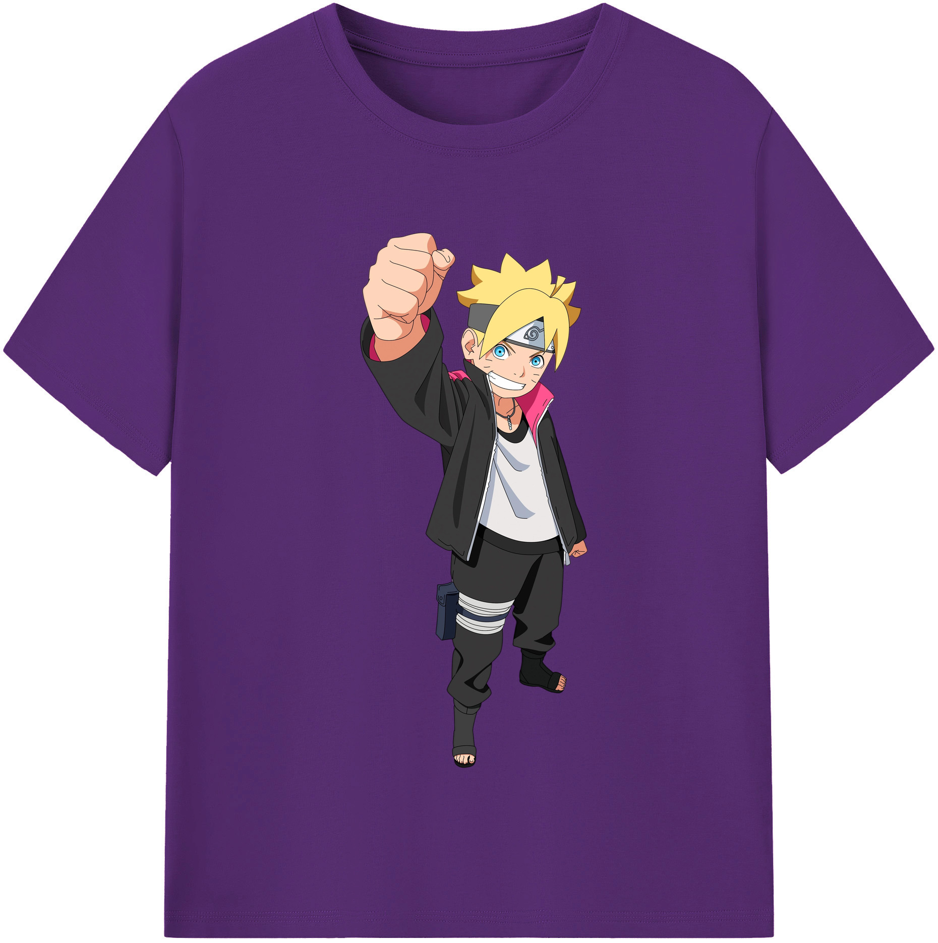 （画像用） NARUTO -ナルト- うずまき ボルト Uzumaki Boruto 綿100％半袖Tシャツ（フロントプリント）