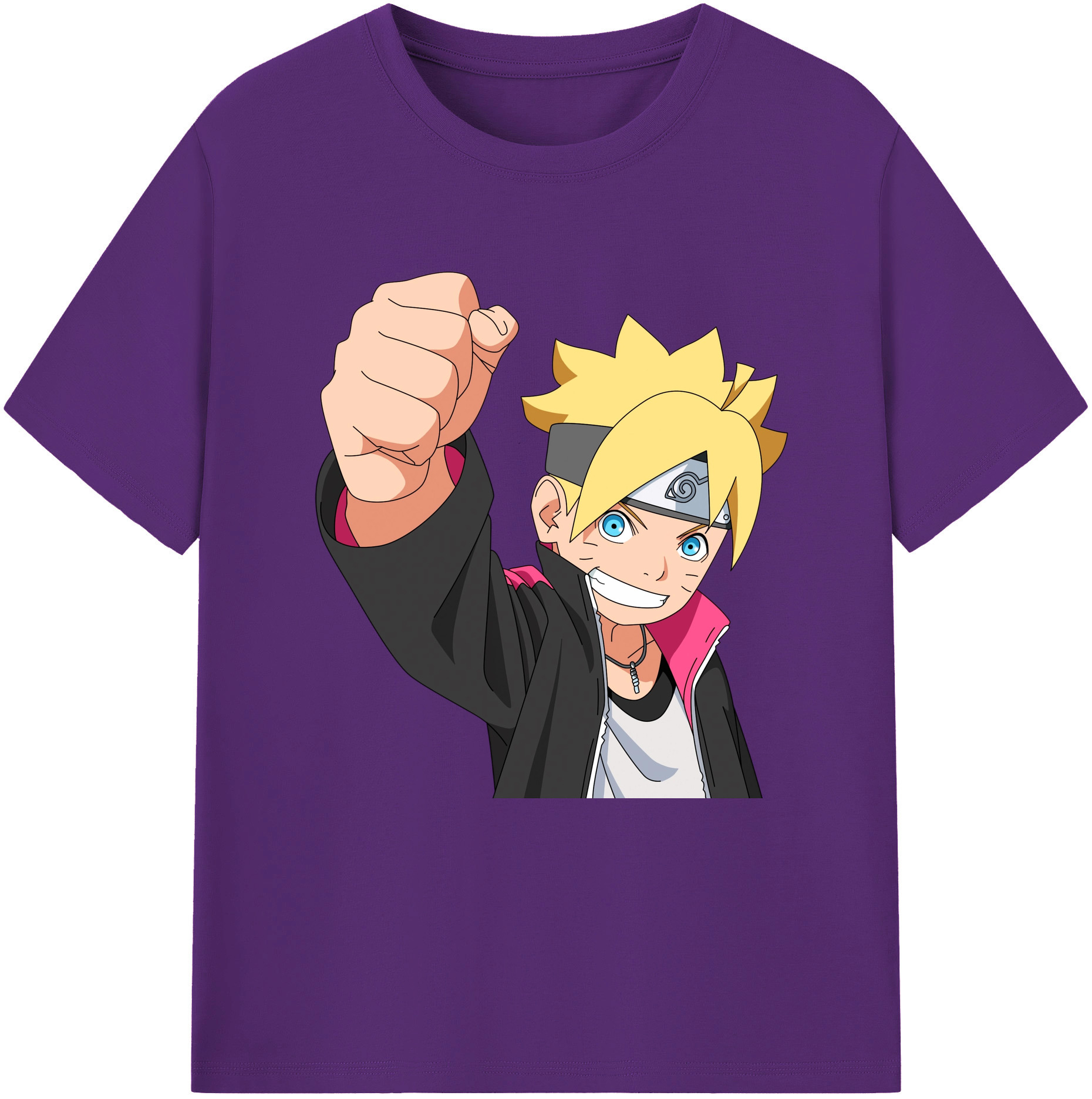 （画像用） NARUTO -ナルト- うずまき ボルト Uzumaki Boruto 綿100％半袖Tシャツ（フロントプリント）