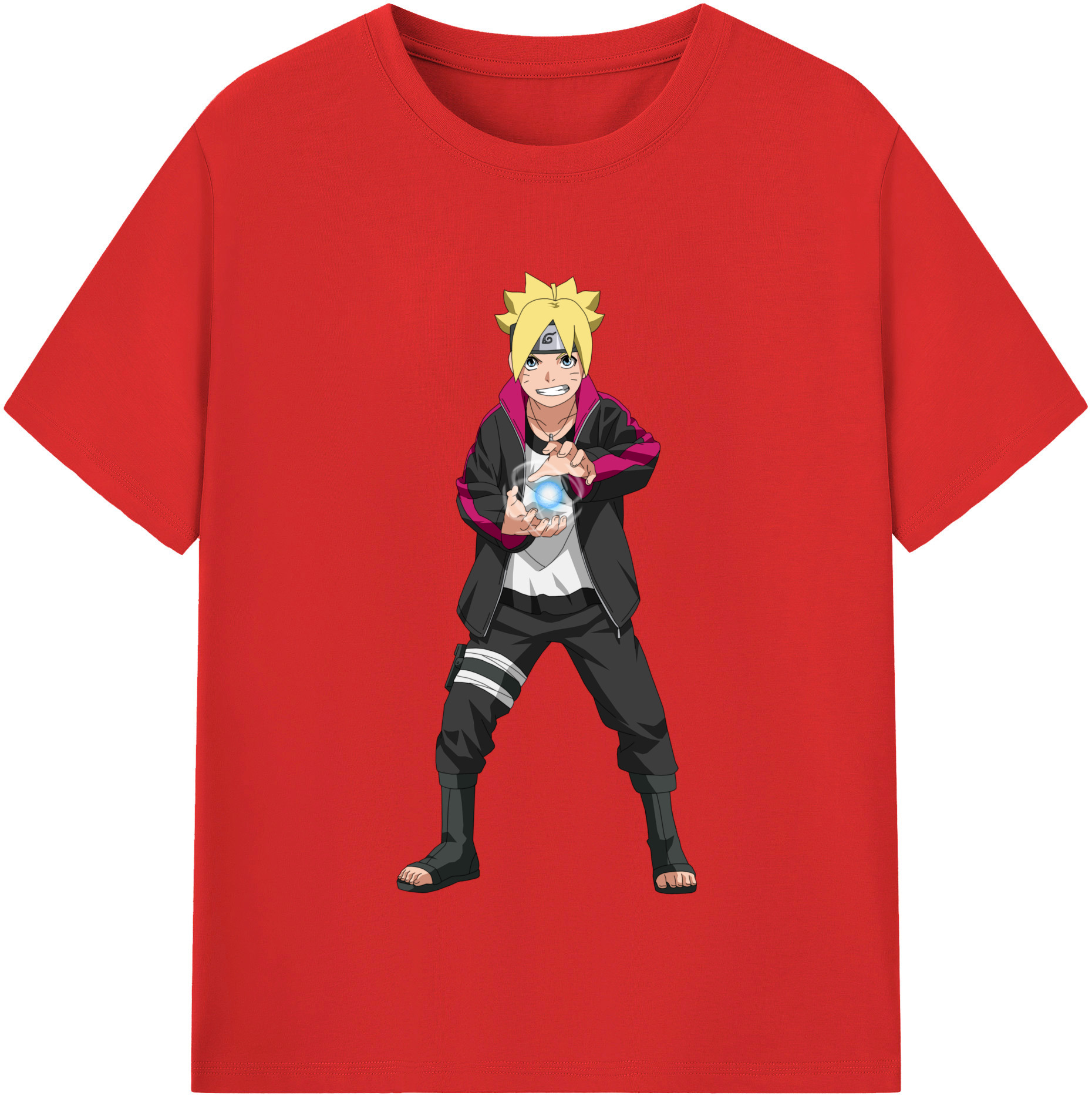 （画像用） NARUTO -ナルト- うずまき ボルト Uzumaki Boruto 綿100％半袖Tシャツ（フロントプリント）