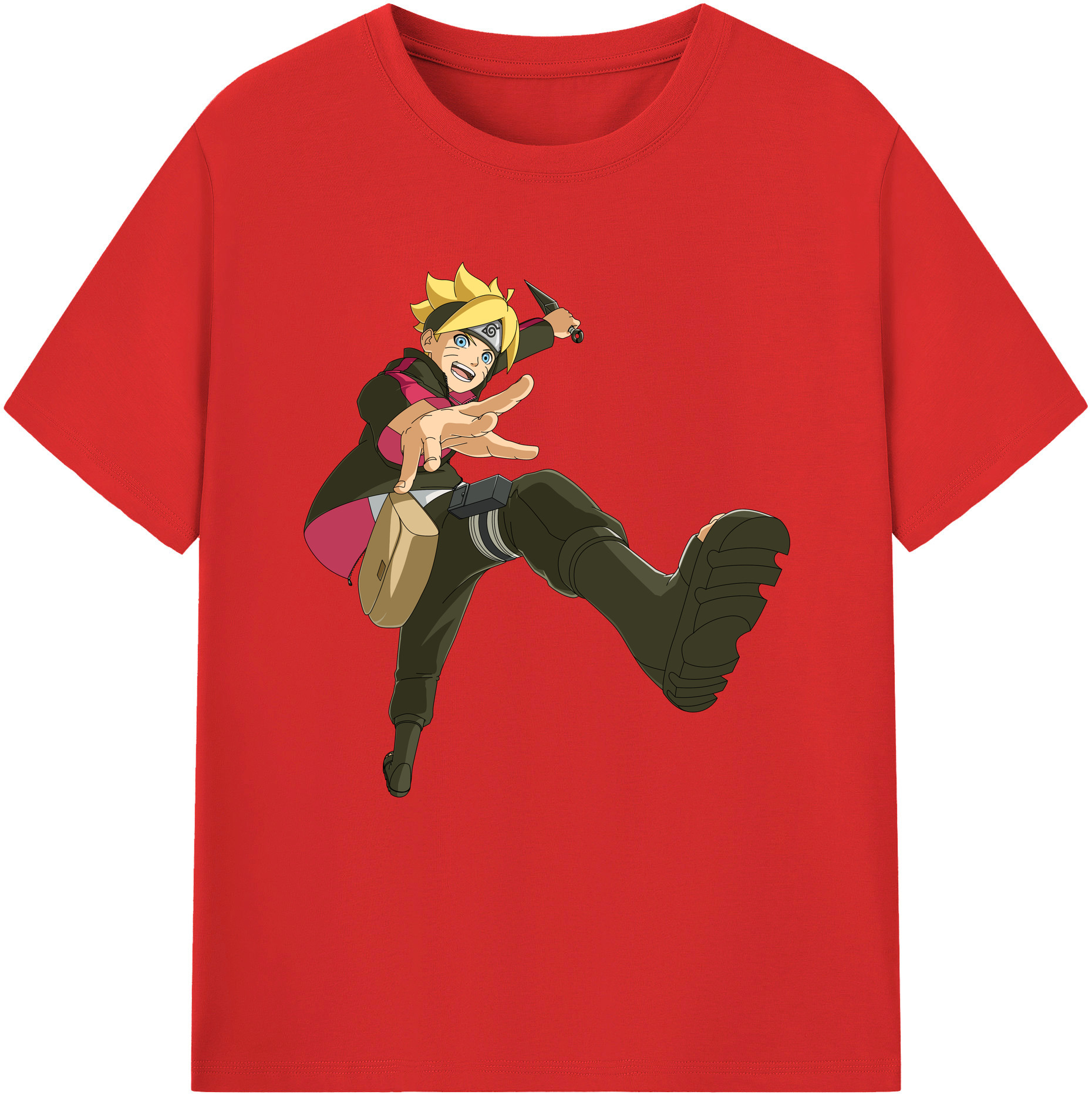 （画像用） NARUTO -ナルト- うずまき ボルト Uzumaki Boruto 綿100％半袖Tシャツ（フロントプリント）
