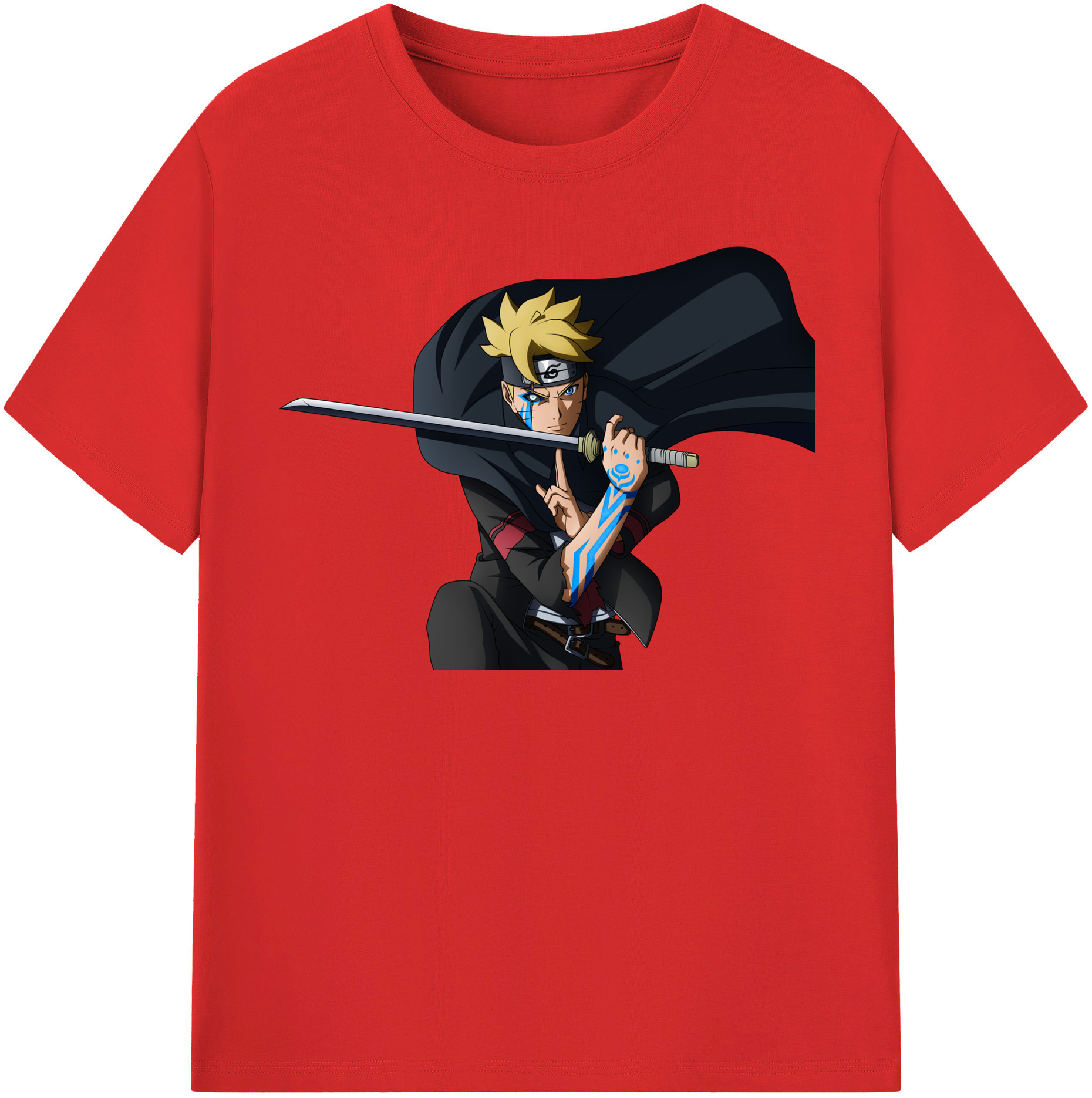 （画像用） NARUTO -ナルト- うずまき ボルト Uzumaki Boruto 綿100％半袖Tシャツ（フロントプリント）