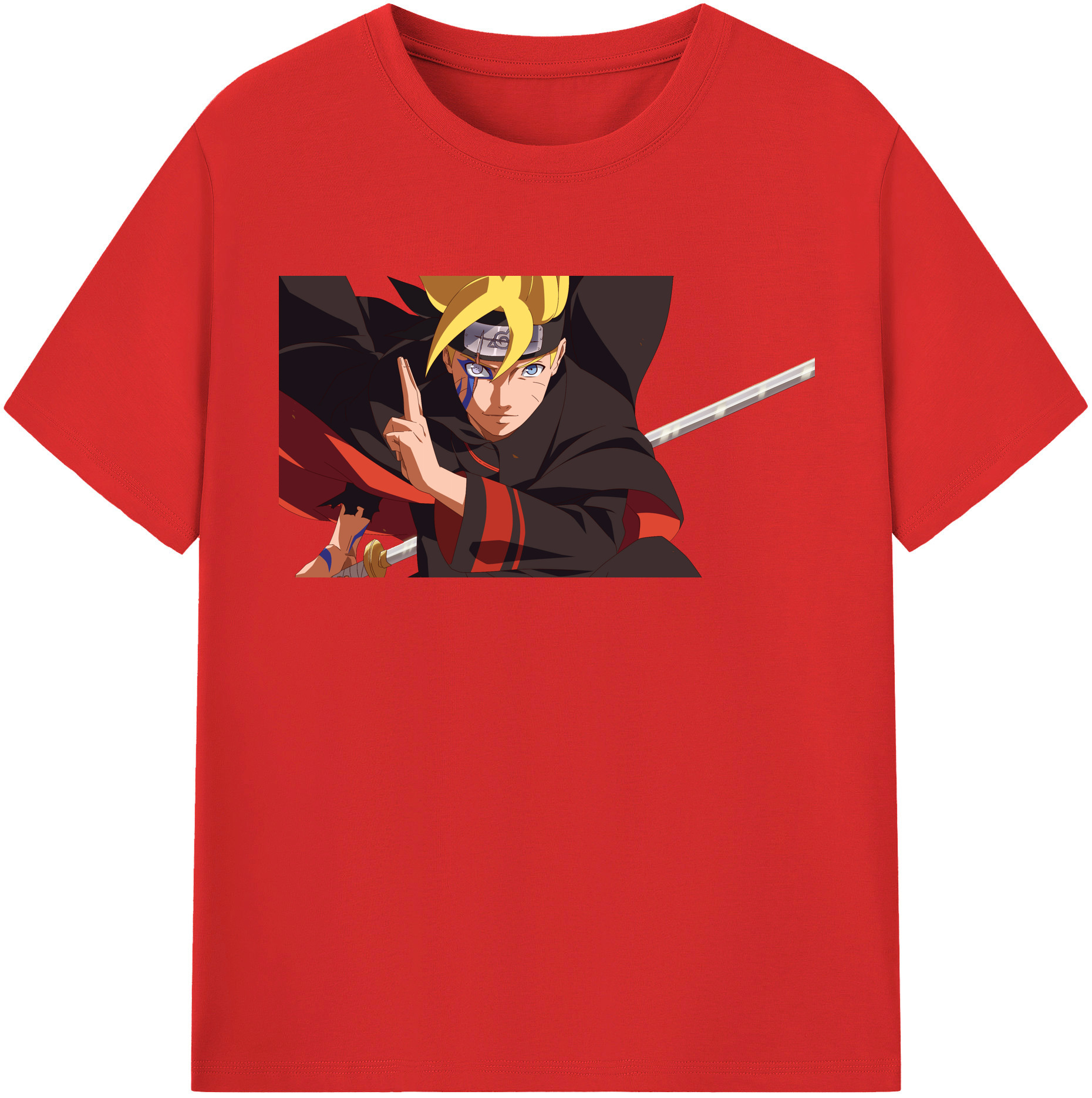 （画像用） NARUTO -ナルト- うずまき ボルト Uzumaki Boruto 綿100％半袖Tシャツ（フロントプリント）