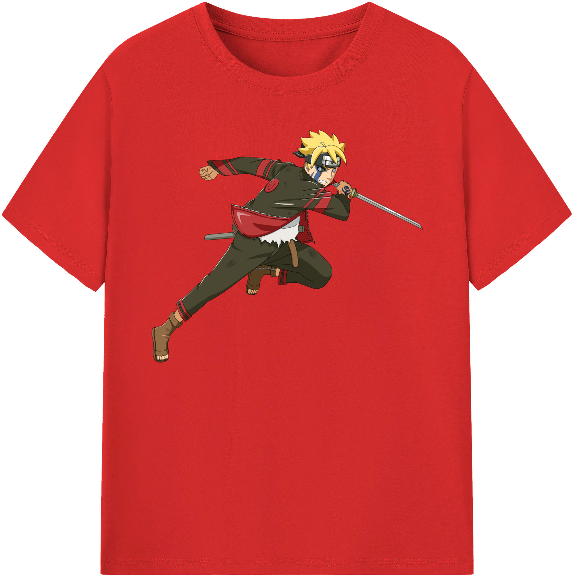 （画像用） NARUTO -ナルト- うずまき ボルト Uzumaki Boruto 綿100％半袖Tシャツ（フロントプリント）