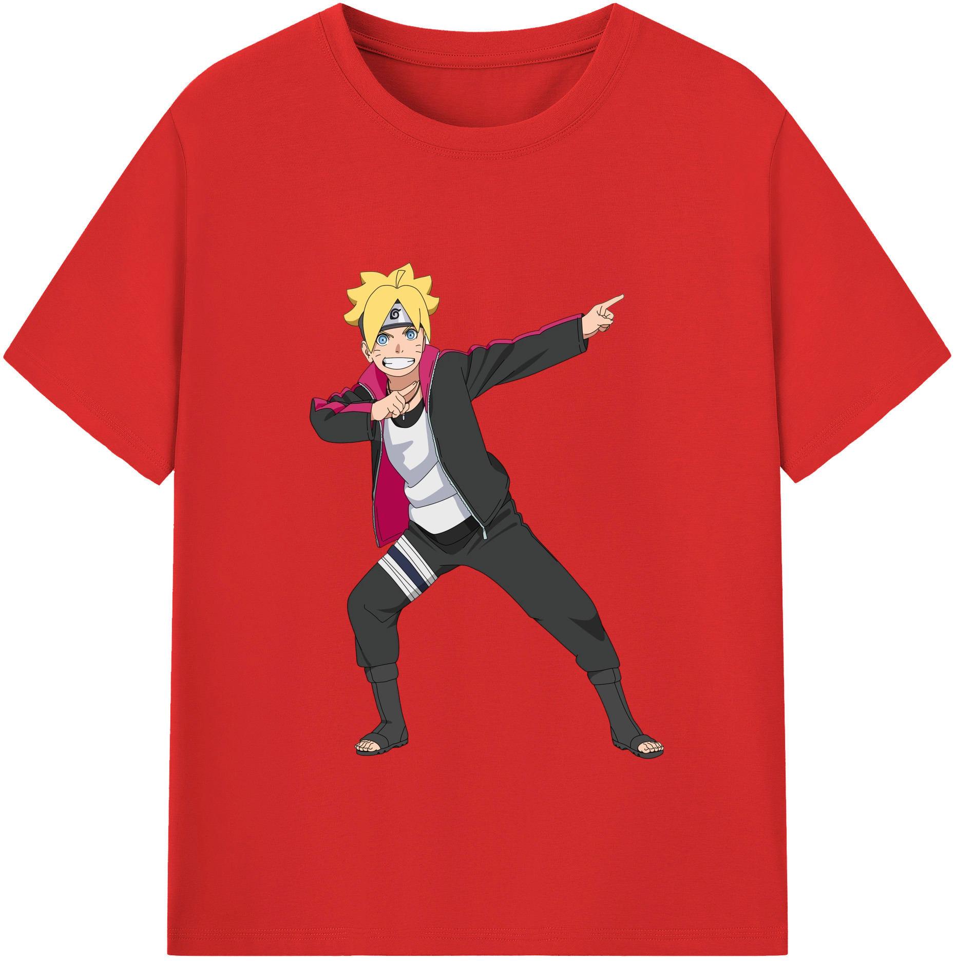 （画像用） NARUTO -ナルト- うずまき ボルト Uzumaki Boruto 綿100％半袖Tシャツ（フロントプリント）