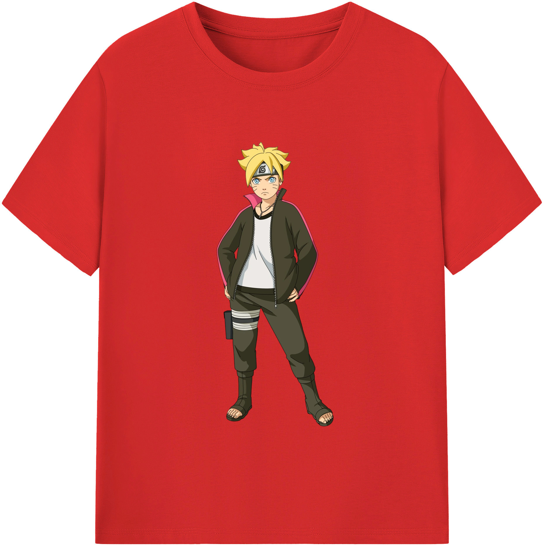 （画像用） NARUTO -ナルト- うずまき ボルト Uzumaki Boruto 綿100％半袖Tシャツ（フロントプリント）