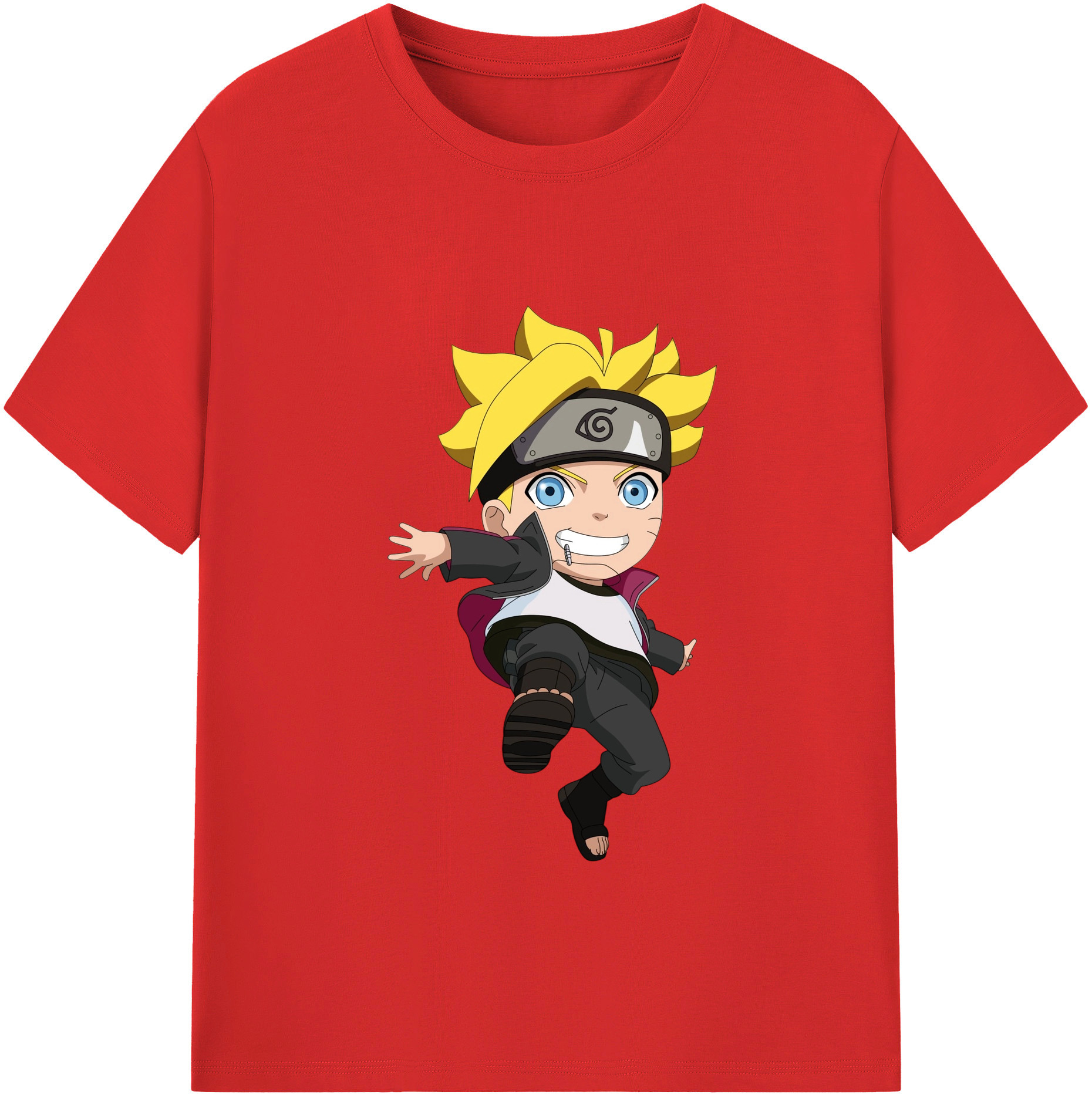 （画像用） NARUTO -ナルト- うずまき ボルト Uzumaki Boruto 綿100％半袖Tシャツ（フロントプリント）