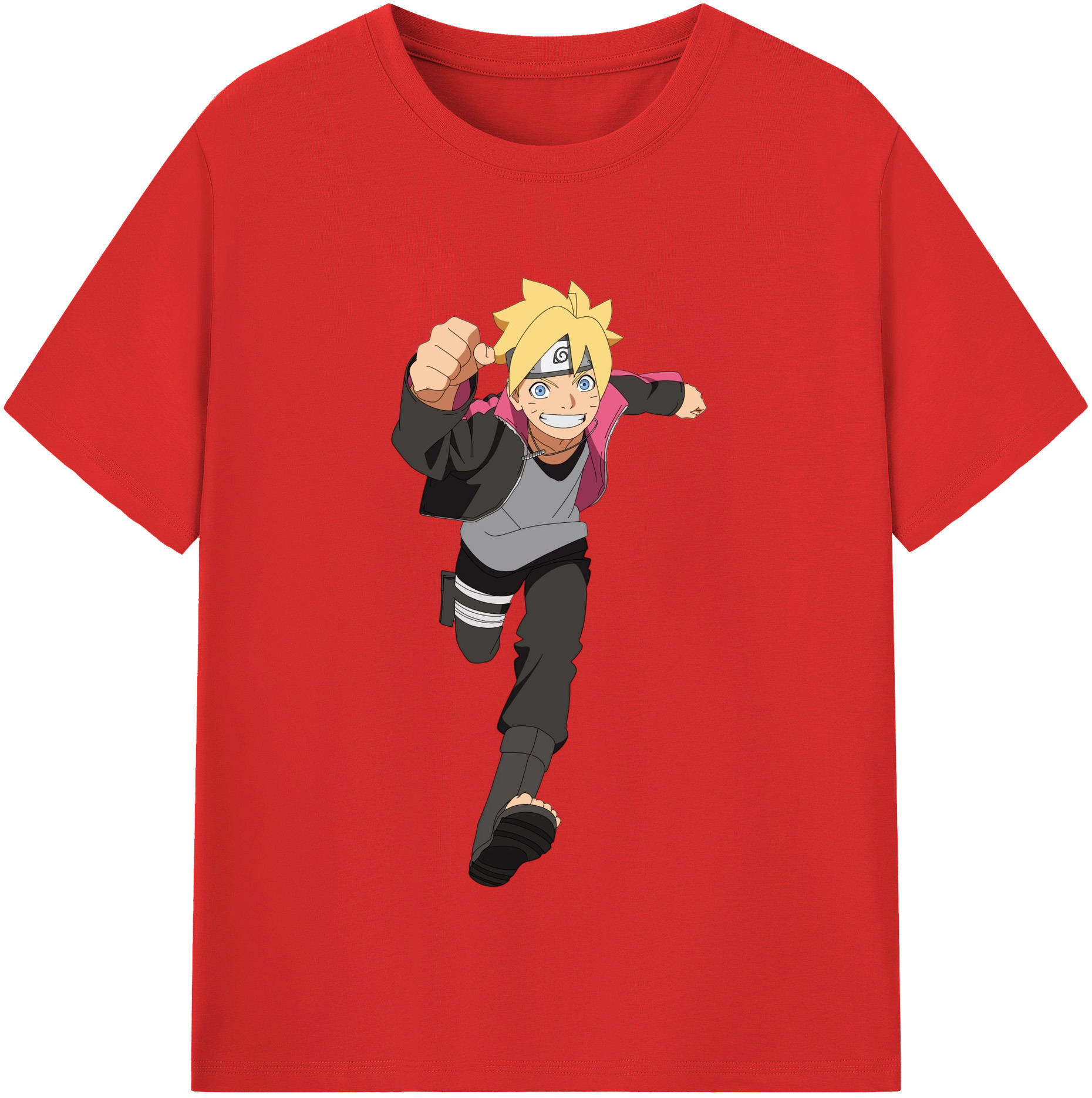 （画像用） NARUTO -ナルト- うずまき ボルト Uzumaki Boruto 綿100％半袖Tシャツ（フロントプリント）