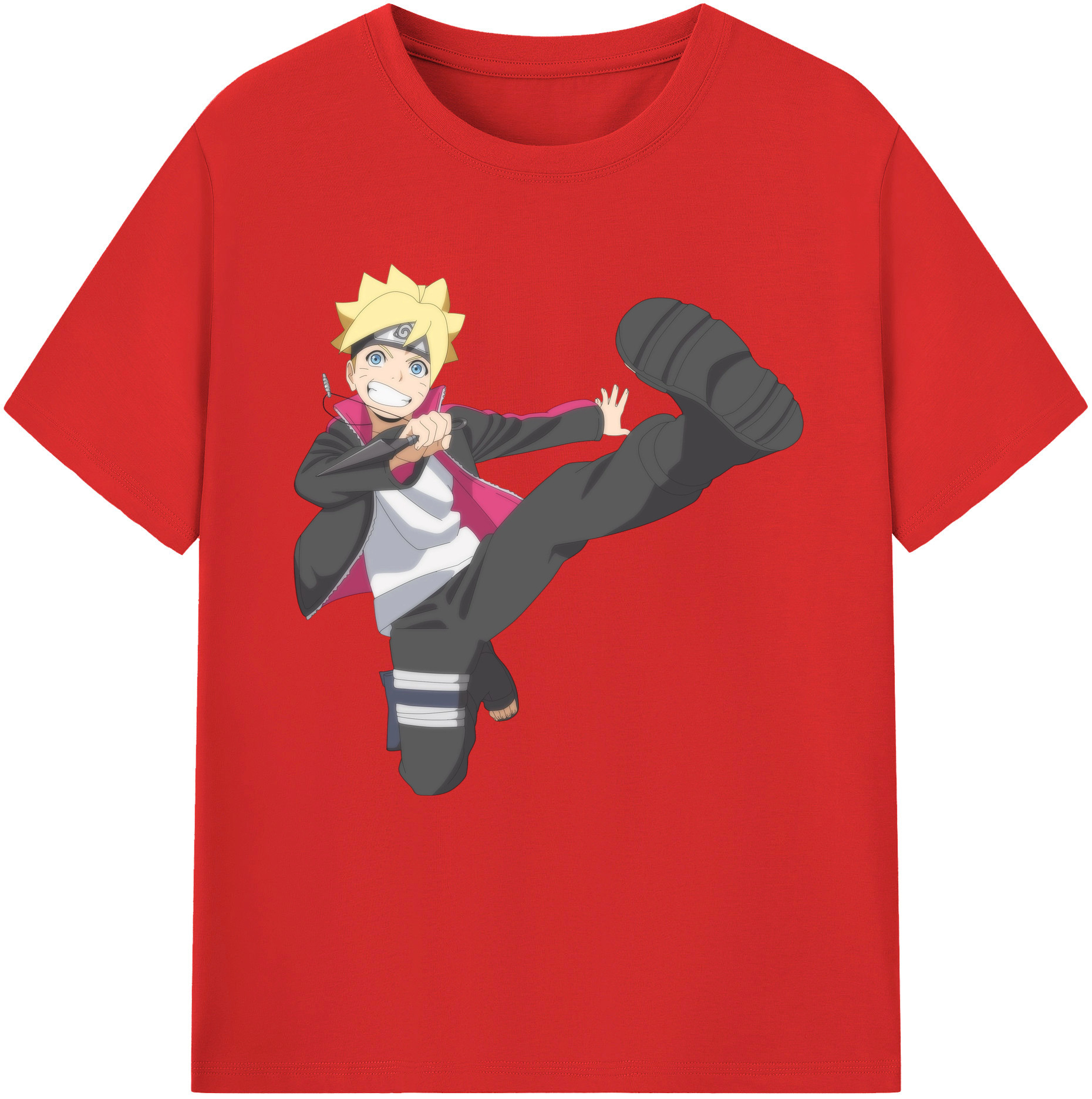 （画像用） NARUTO -ナルト- うずまき ボルト Uzumaki Boruto 綿100％半袖Tシャツ（フロントプリント）