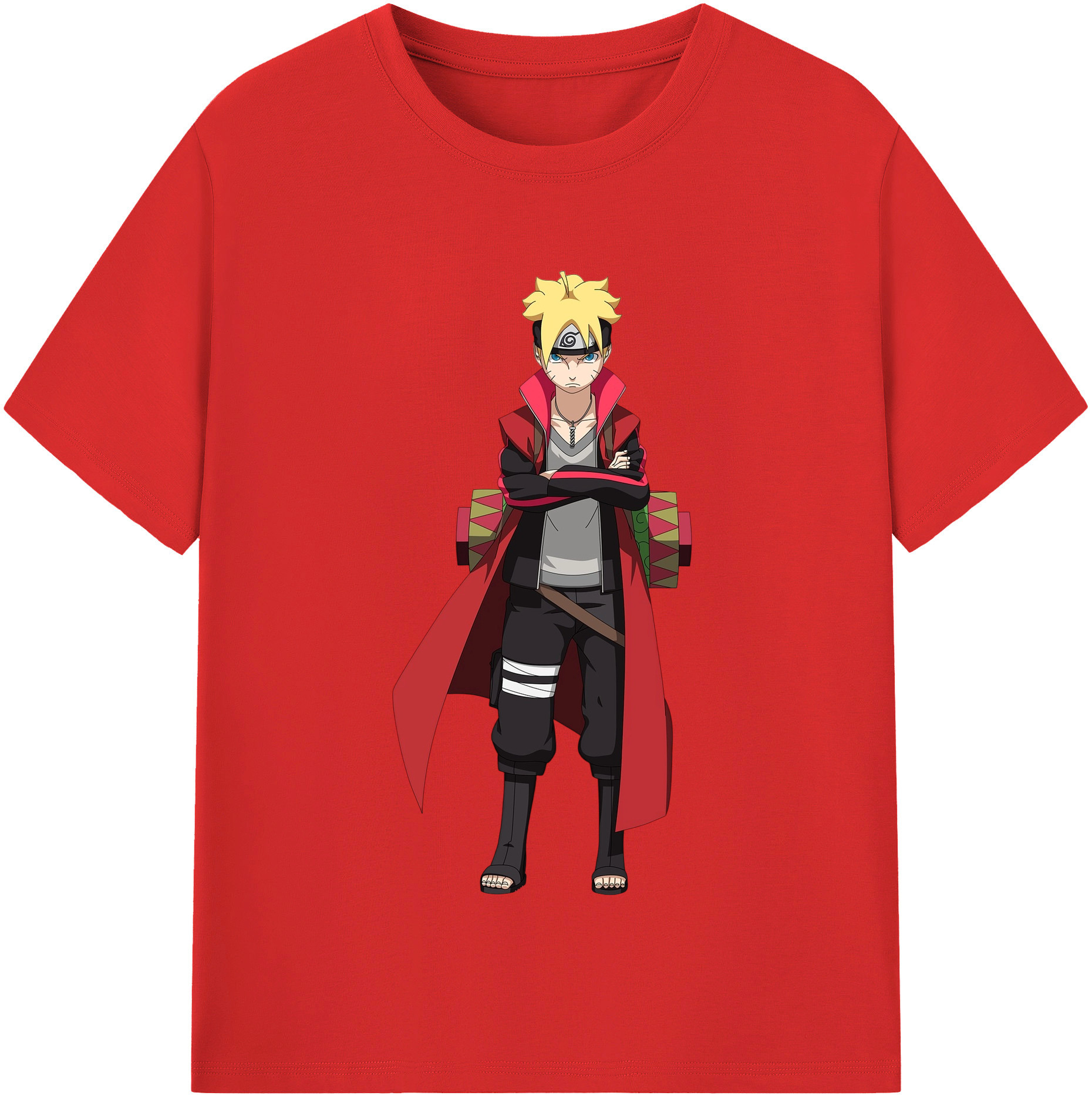 （画像用） NARUTO -ナルト- うずまき ボルト Uzumaki Boruto 綿100％半袖Tシャツ（フロントプリント）