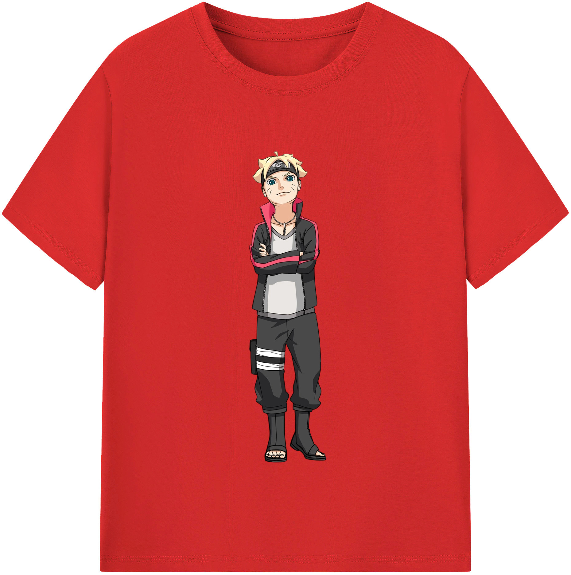 （画像用） NARUTO -ナルト- うずまき ボルト Uzumaki Boruto 綿100％半袖Tシャツ（フロントプリント）