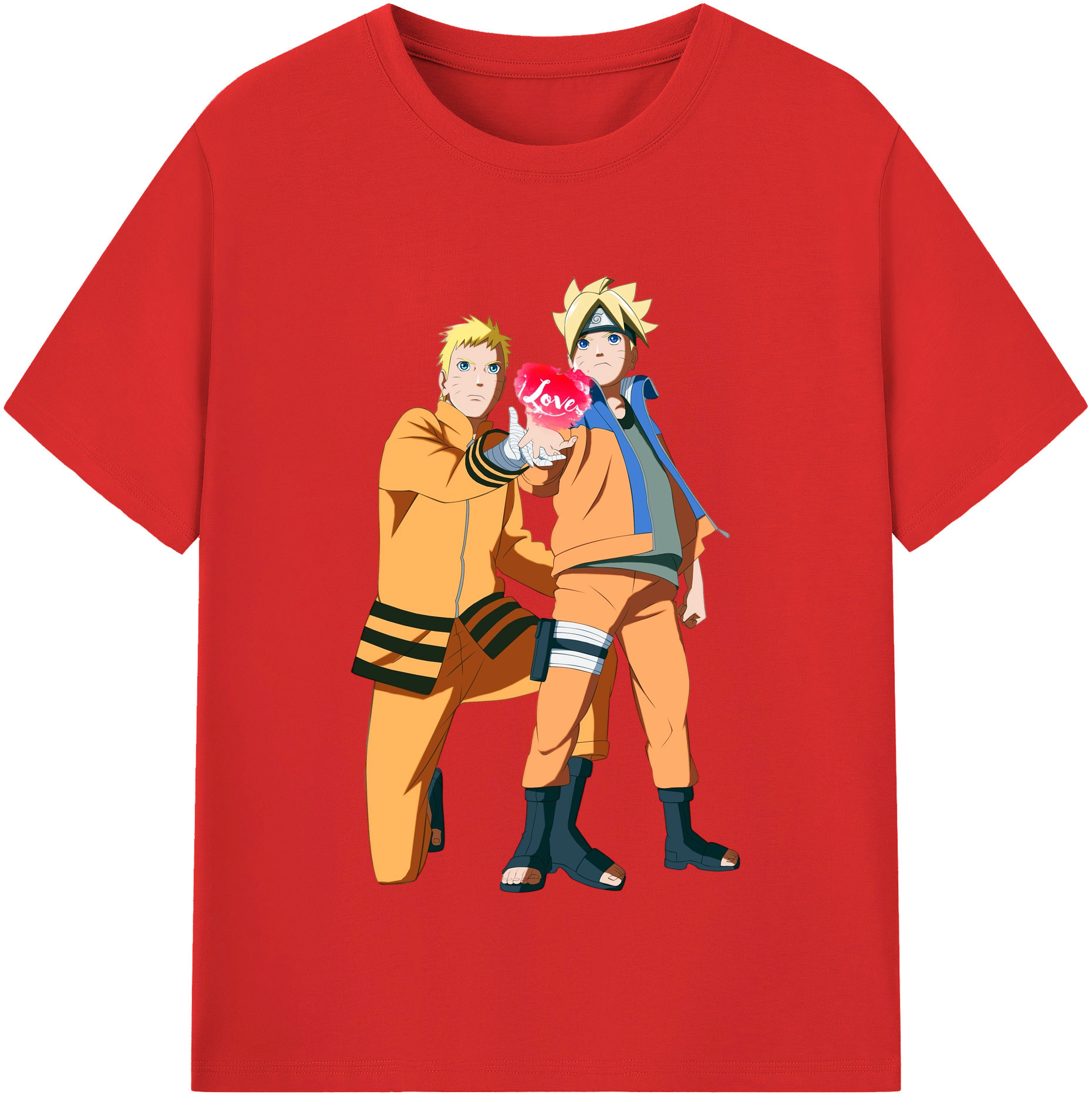 （画像用） NARUTO -ナルト- うずまき ボルト Uzumaki Boruto 綿100％半袖Tシャツ（フロントプリント）