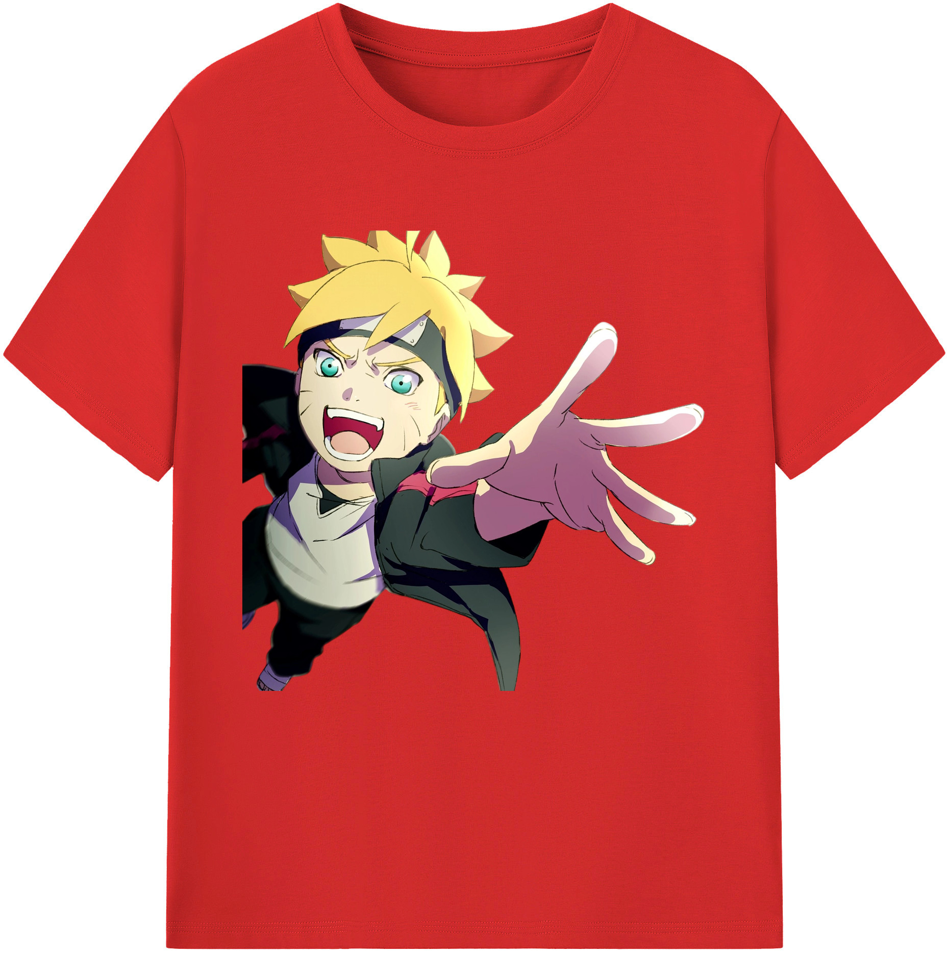 （画像用） NARUTO -ナルト- うずまき ボルト Uzumaki Boruto 綿100％半袖Tシャツ（フロントプリント）