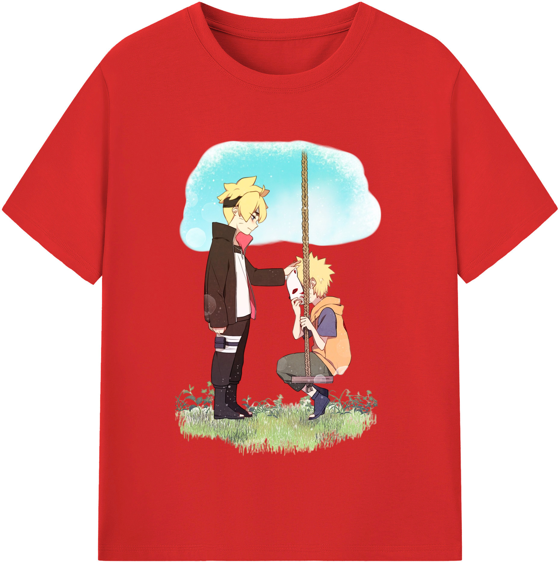 （画像用） NARUTO -ナルト- うずまき ボルト Uzumaki Boruto 綿100％半袖Tシャツ（フロントプリント）
