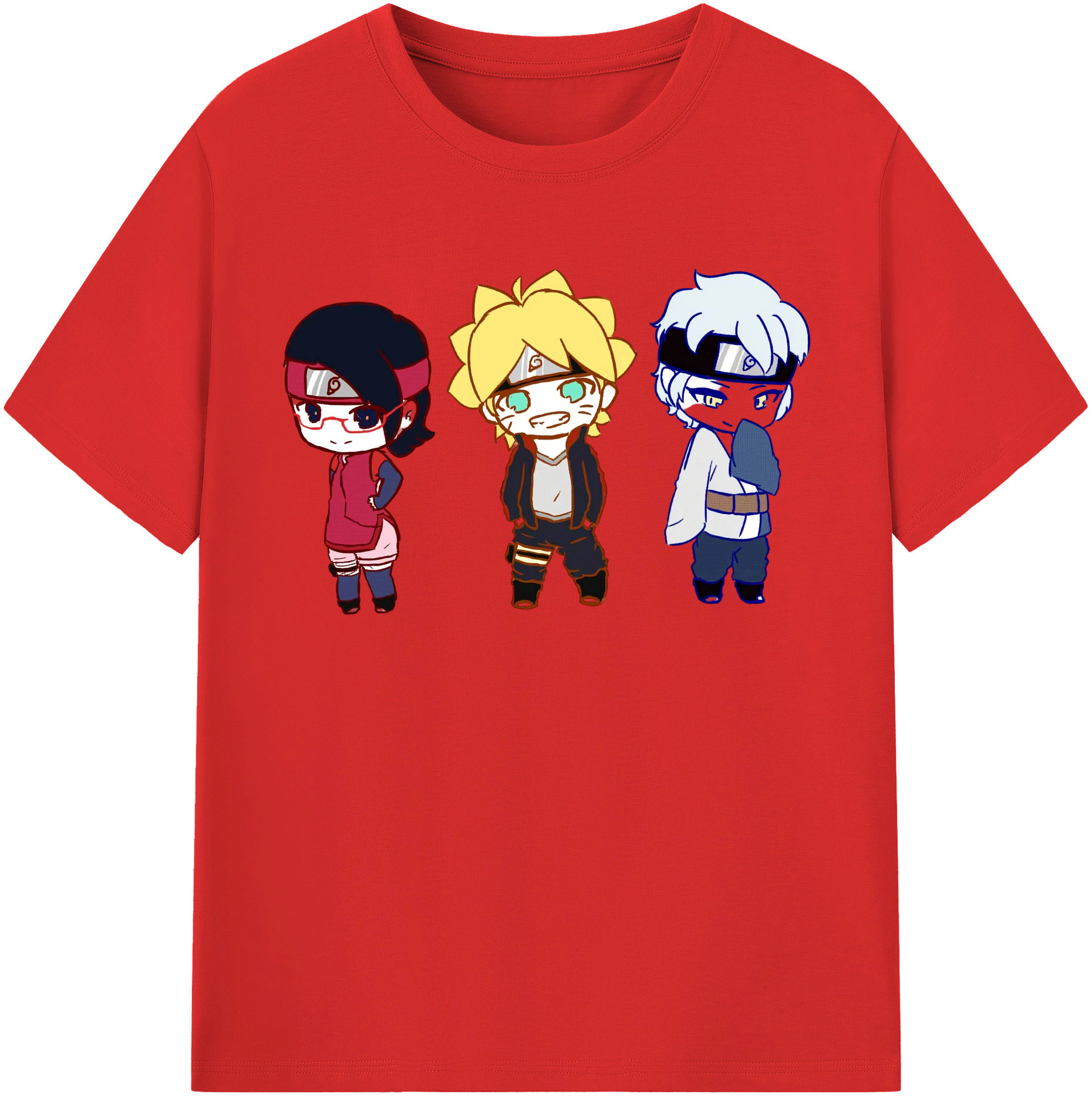 （画像用） NARUTO -ナルト- うずまき ボルト Uzumaki Boruto 綿100％半袖Tシャツ（フロントプリント）