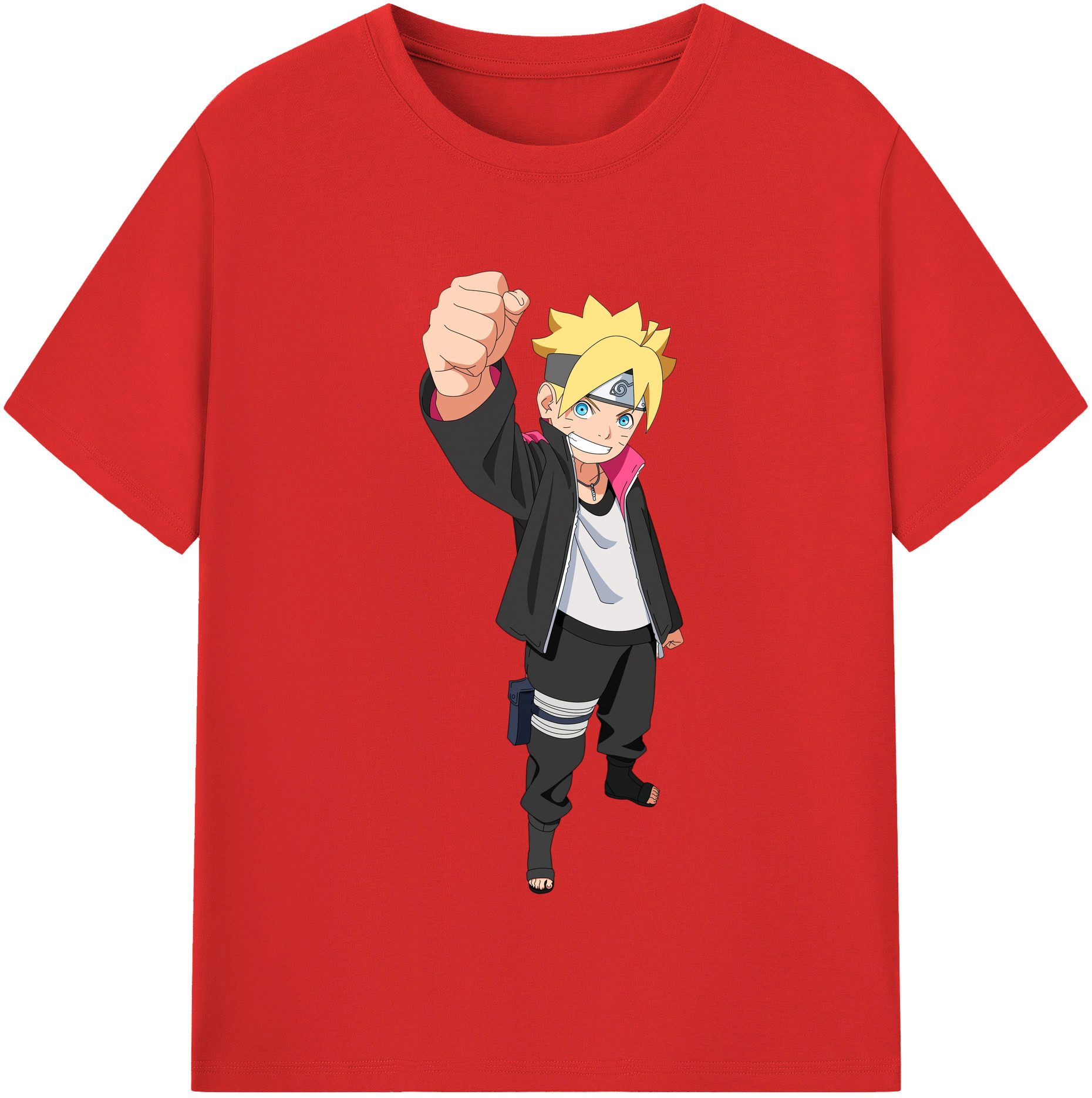 （画像用） NARUTO -ナルト- うずまき ボルト Uzumaki Boruto 綿100％半袖Tシャツ（フロントプリント）