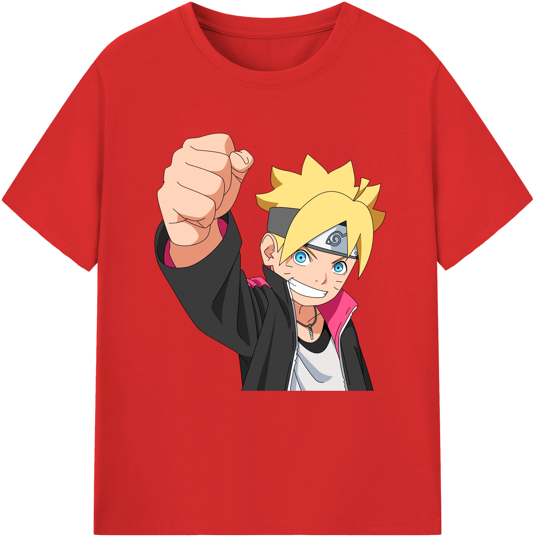 （画像用） NARUTO -ナルト- うずまき ボルト Uzumaki Boruto 綿100％半袖Tシャツ（フロントプリント）