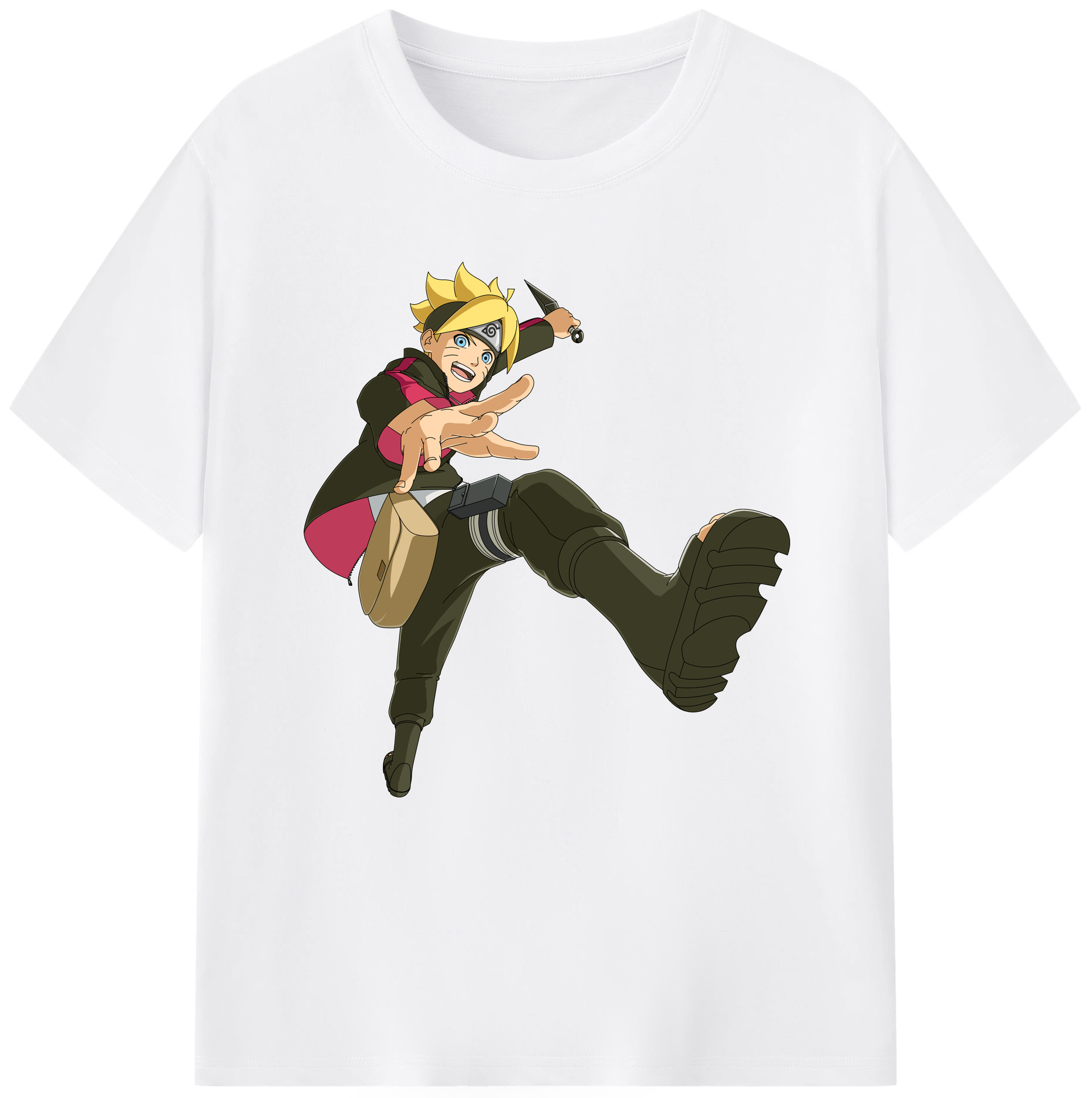 （画像用） NARUTO -ナルト- うずまき ボルト Uzumaki Boruto 綿100％半袖Tシャツ（フロントプリント）