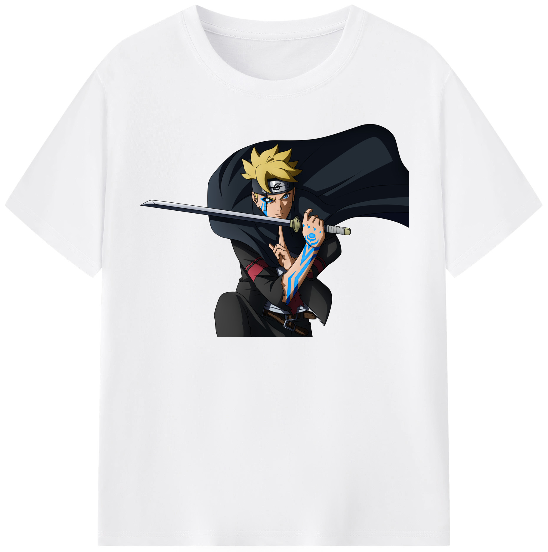 （画像用） NARUTO -ナルト- うずまき ボルト Uzumaki Boruto 綿100％半袖Tシャツ（フロントプリント）