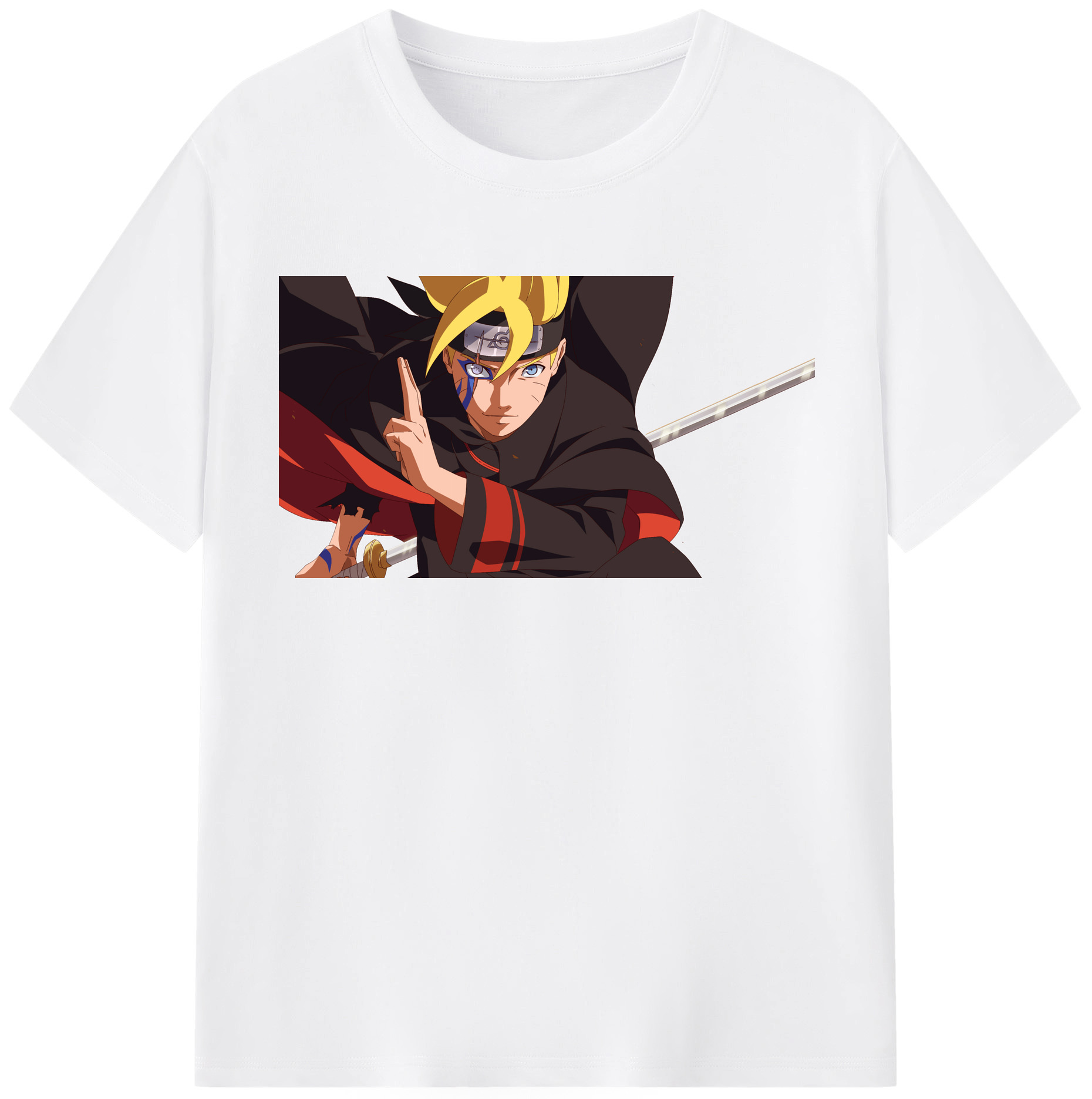（画像用） NARUTO -ナルト- うずまき ボルト Uzumaki Boruto 綿100％半袖Tシャツ（フロントプリント）