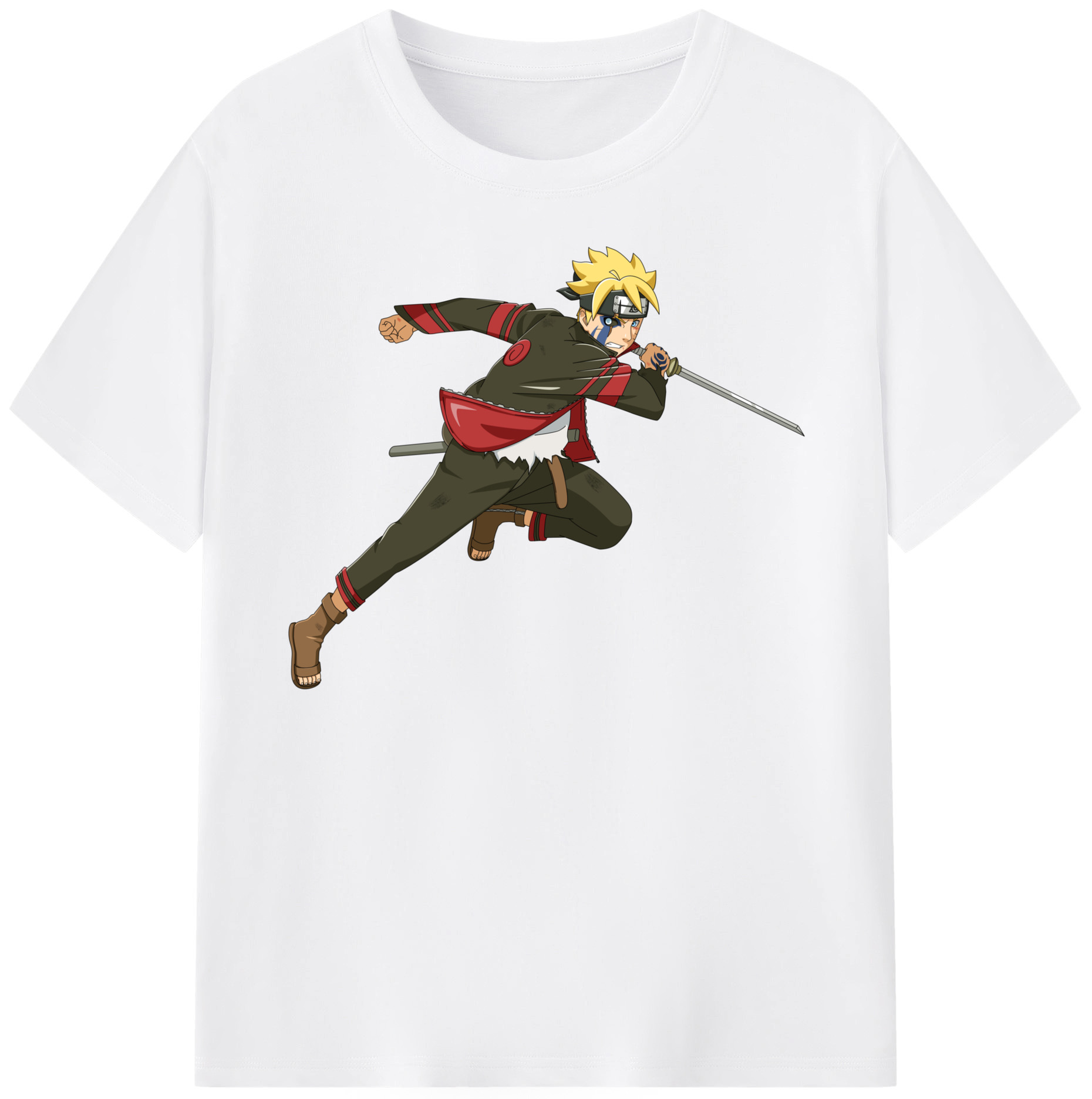 （画像用） NARUTO -ナルト- うずまき ボルト Uzumaki Boruto 綿100％半袖Tシャツ（フロントプリント）