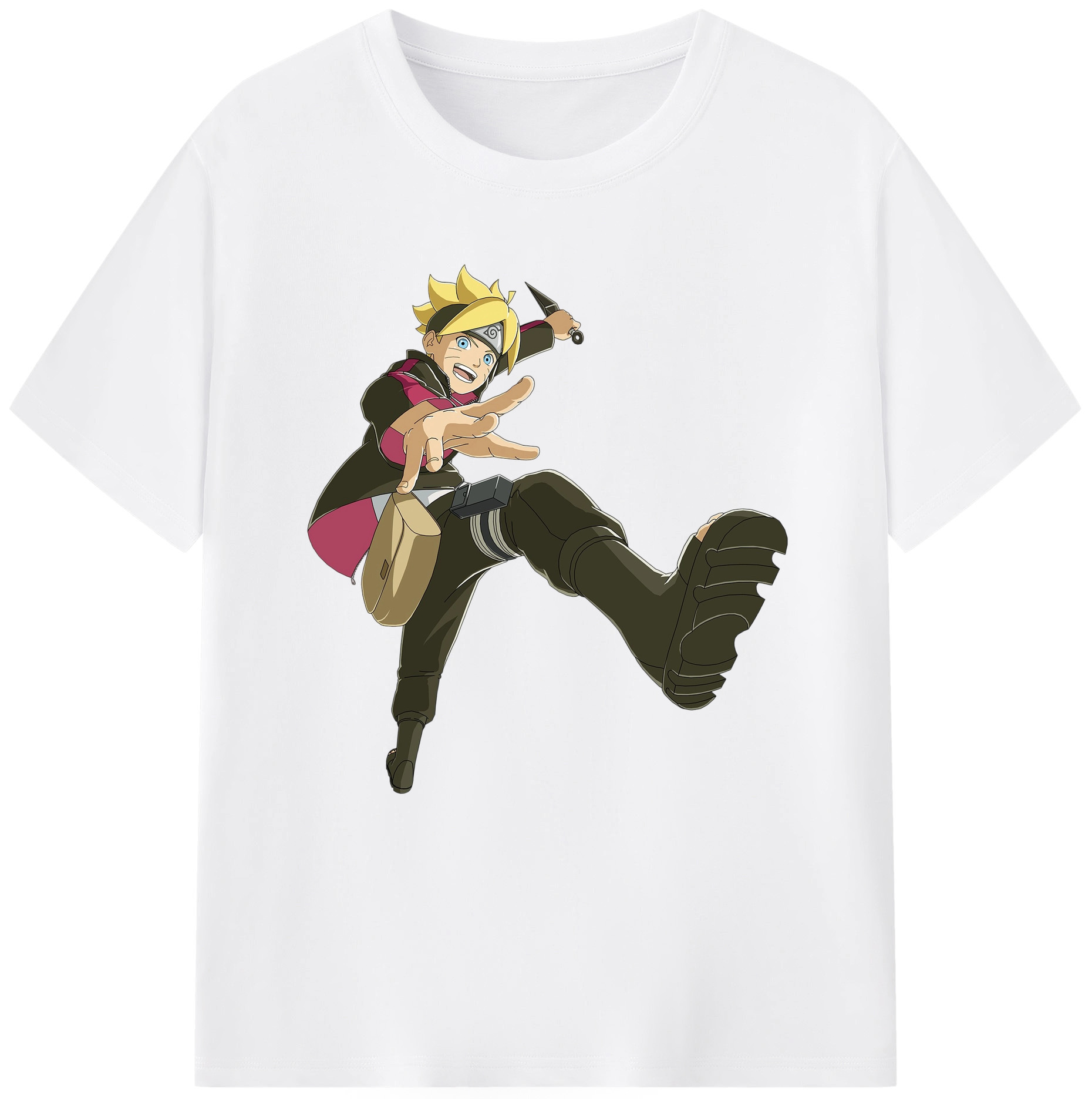 （画像用） NARUTO -ナルト- うずまき ボルト Uzumaki Boruto 綿100％半袖Tシャツ（フロントプリント）