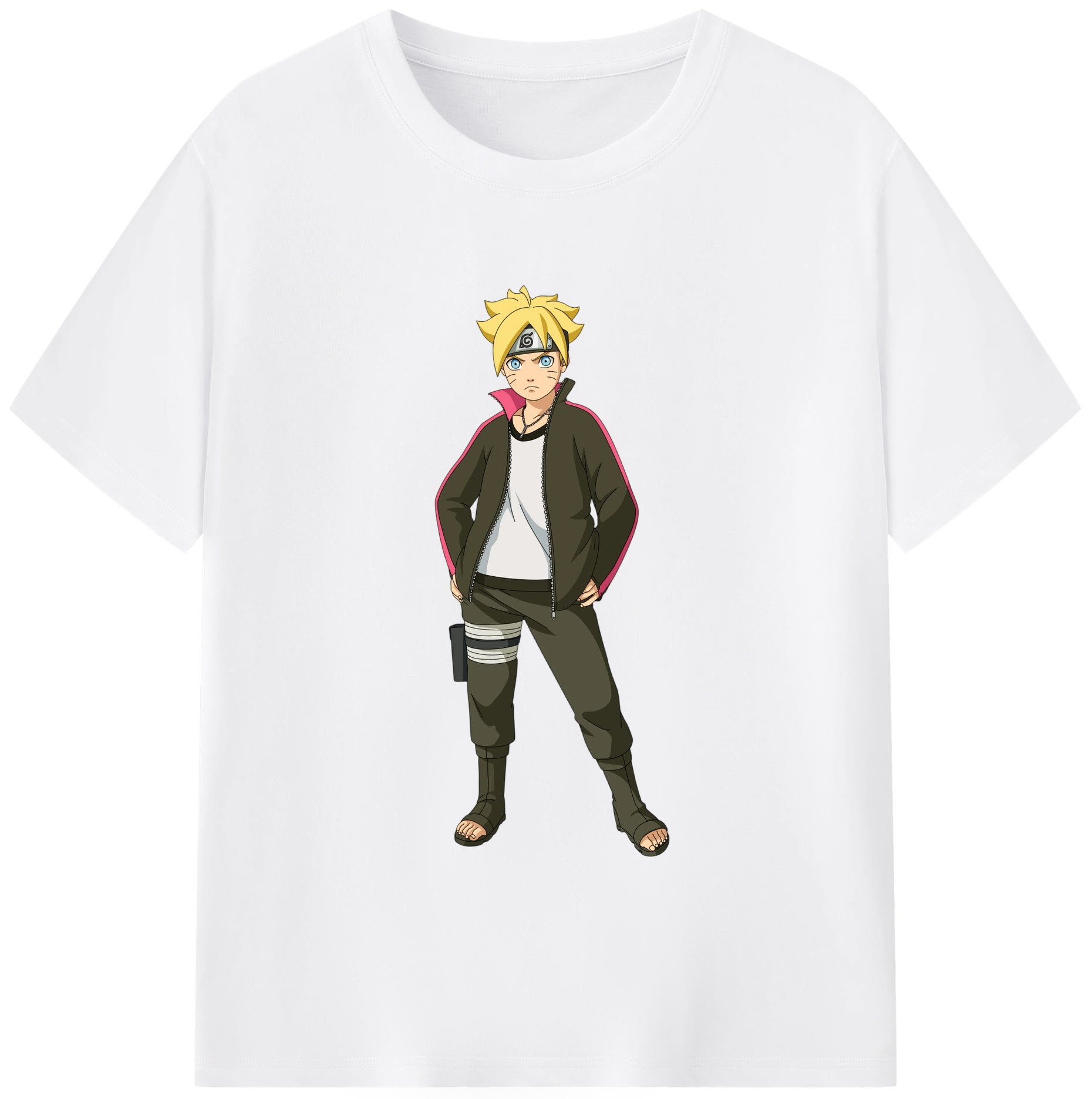（画像用） NARUTO -ナルト- うずまき ボルト Uzumaki Boruto 綿100％半袖Tシャツ（フロントプリント）