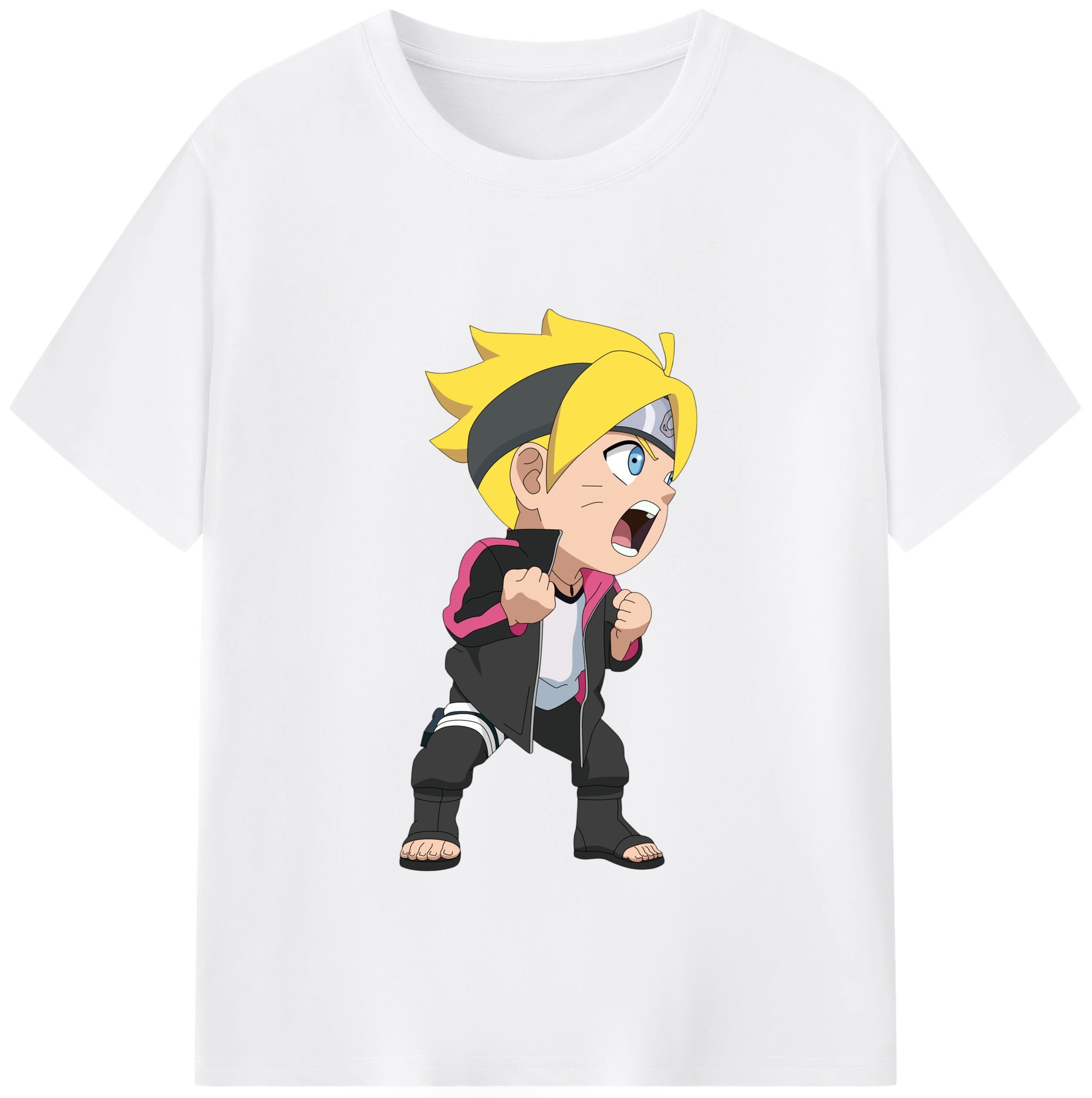 （画像用） NARUTO -ナルト- うずまき ボルト Uzumaki Boruto 綿100％半袖Tシャツ（フロントプリント）