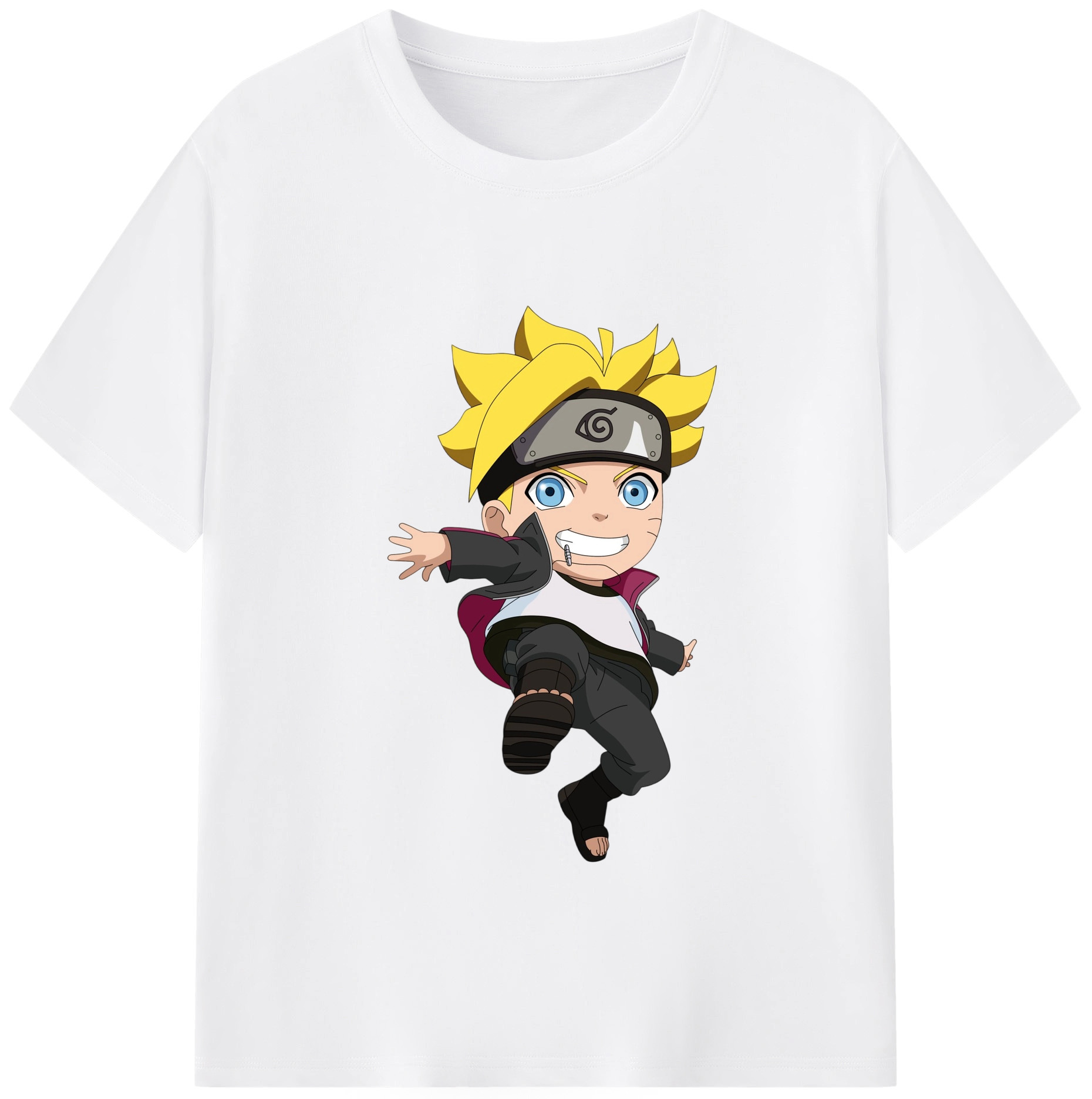 （画像用） NARUTO -ナルト- うずまき ボルト Uzumaki Boruto 綿100％半袖Tシャツ（フロントプリント）
