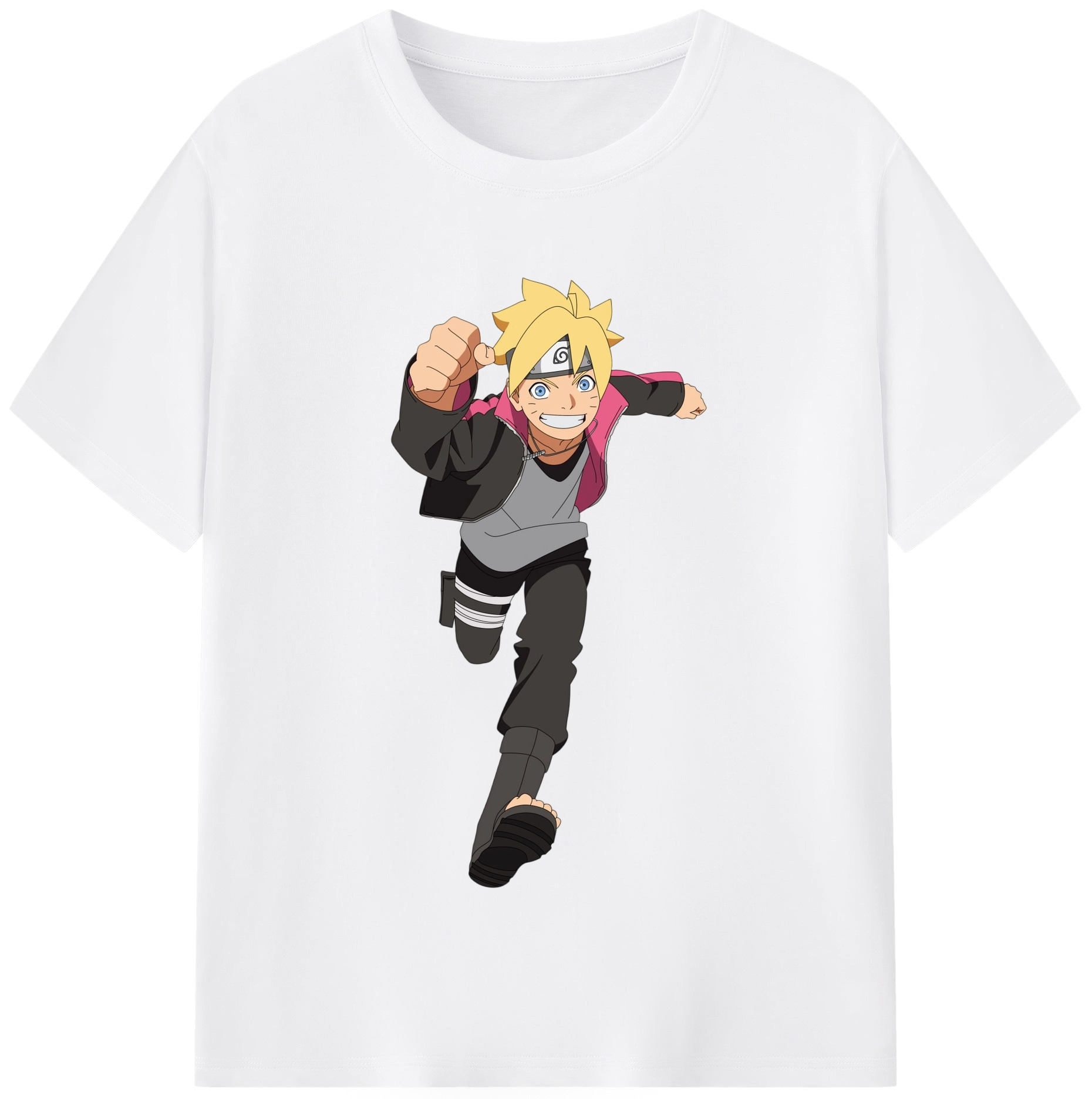 （画像用） NARUTO -ナルト- うずまき ボルト Uzumaki Boruto 綿100％半袖Tシャツ（フロントプリント）