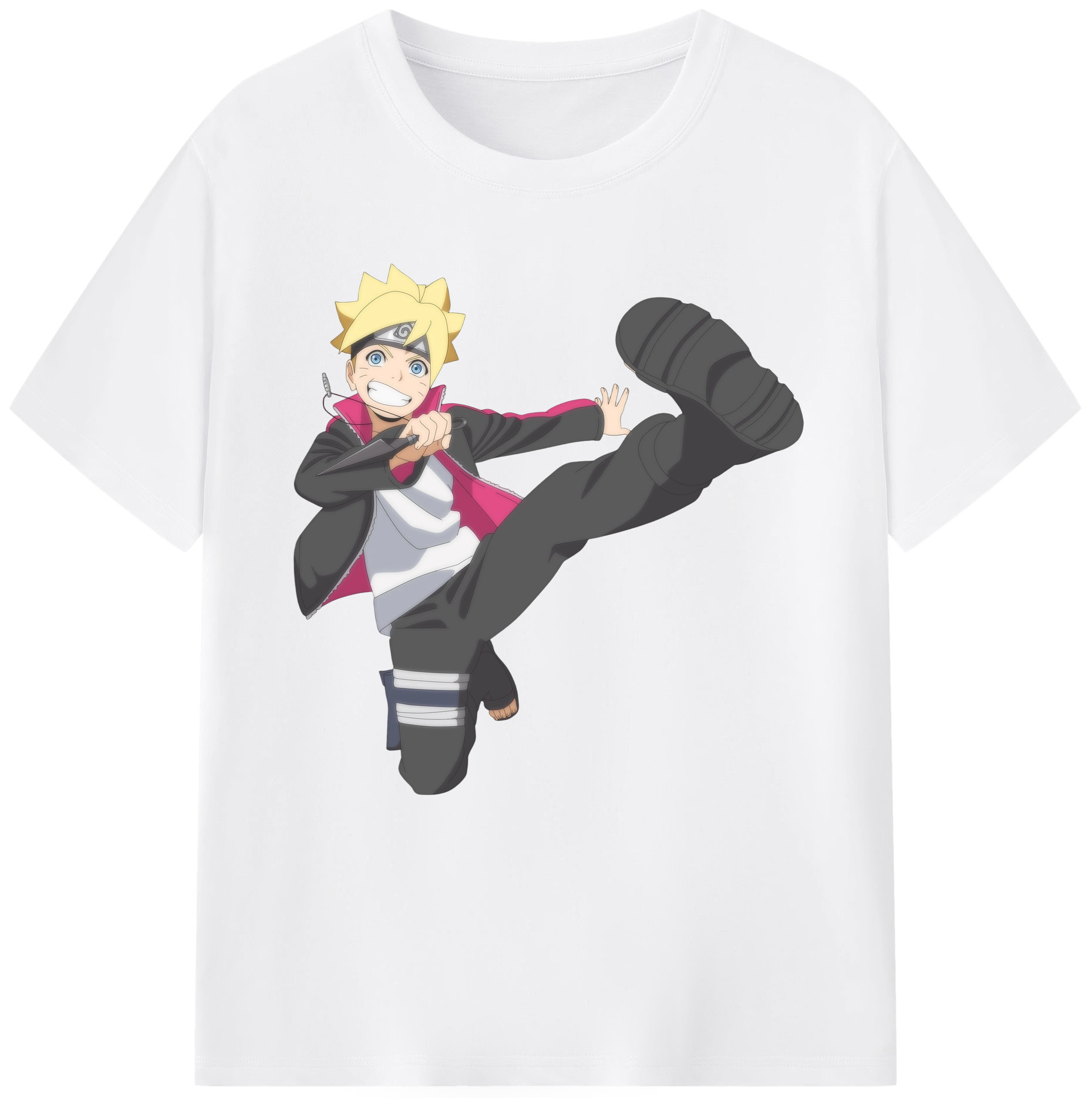（画像用） NARUTO -ナルト- うずまき ボルト Uzumaki Boruto 綿100％半袖Tシャツ（フロントプリント）