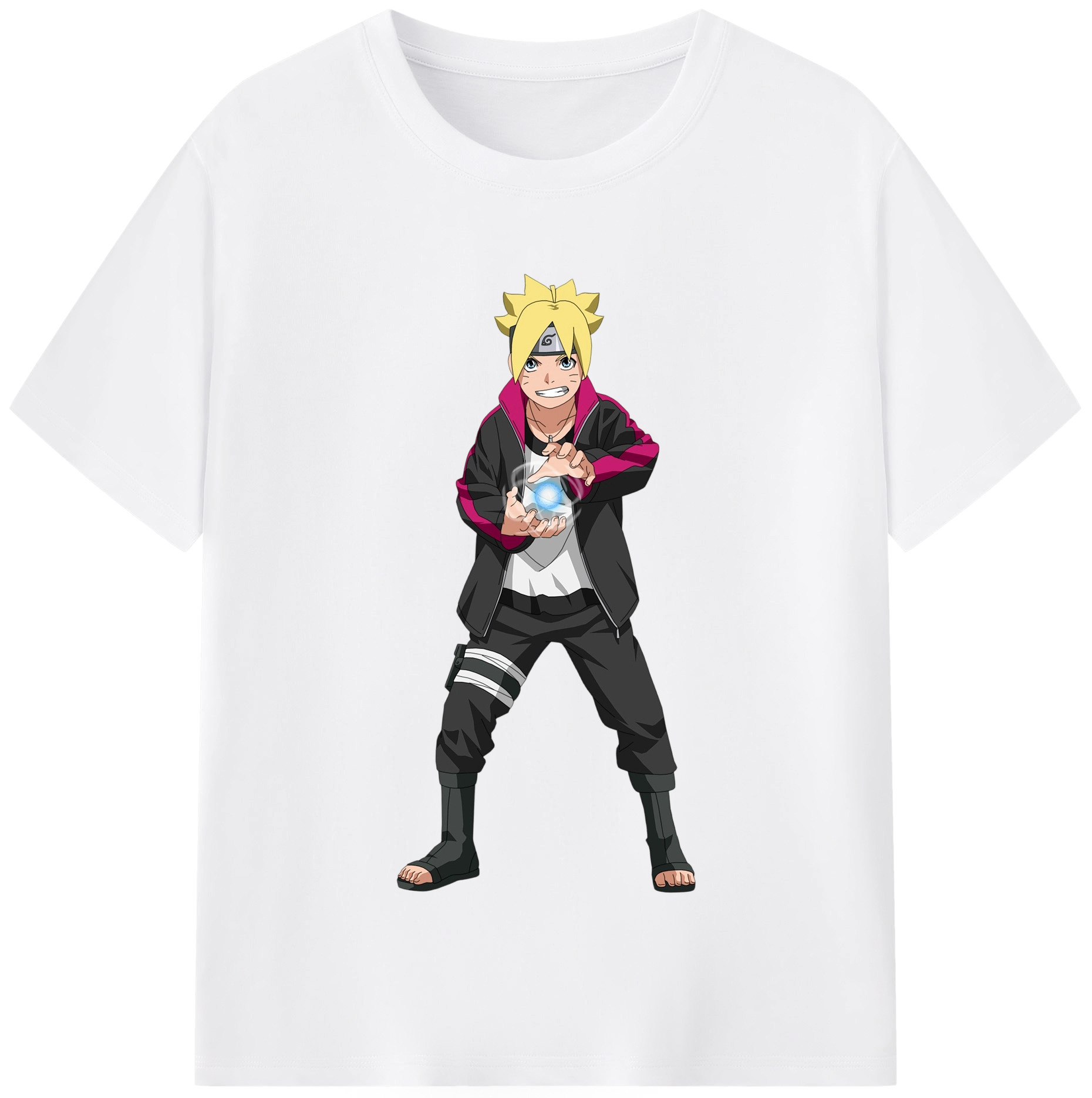 （画像用） NARUTO -ナルト- うずまき ボルト Uzumaki Boruto 綿100％半袖Tシャツ（フロントプリント）