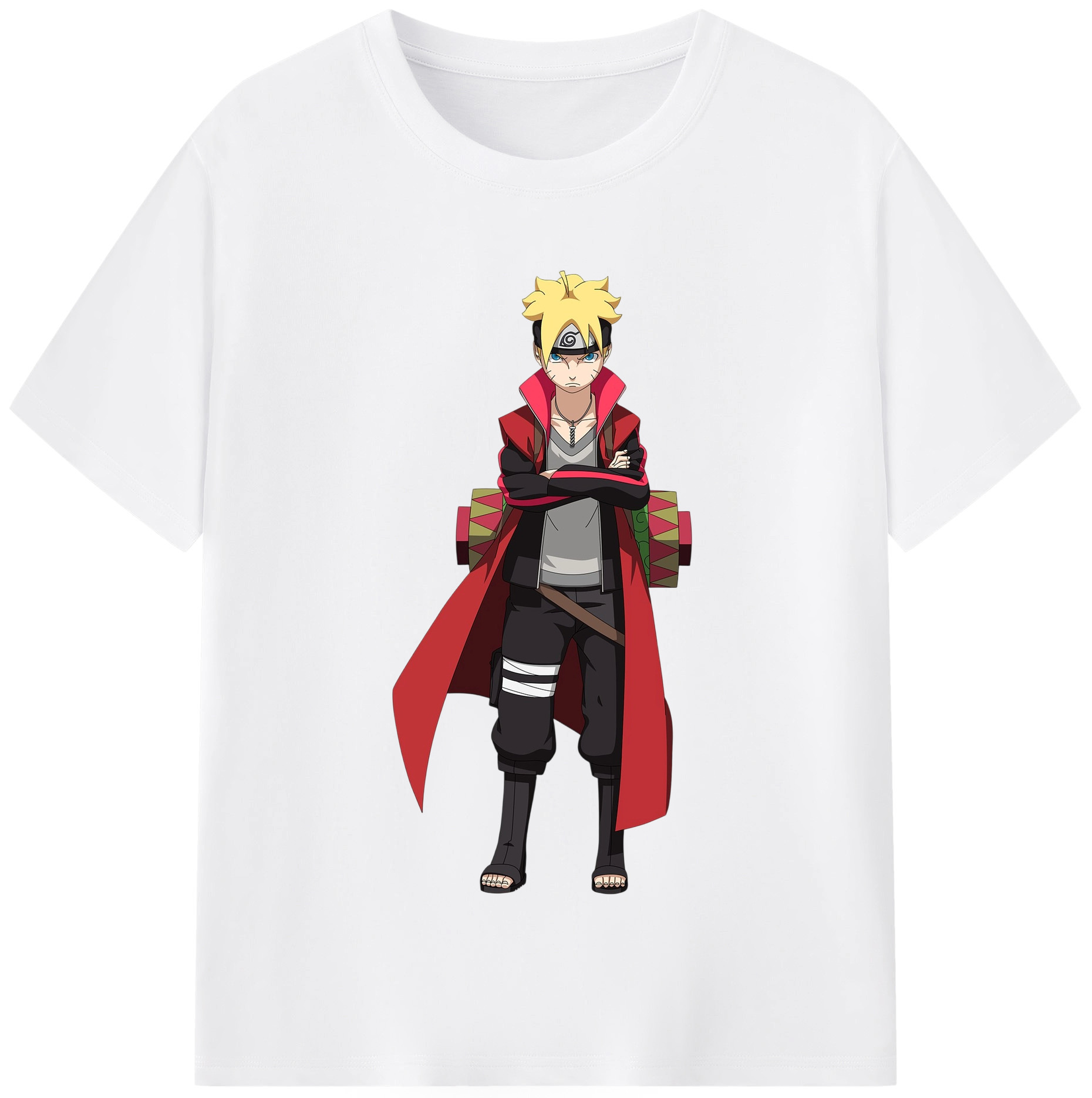 （画像用） NARUTO -ナルト- うずまき ボルト Uzumaki Boruto 綿100％半袖Tシャツ（フロントプリント）