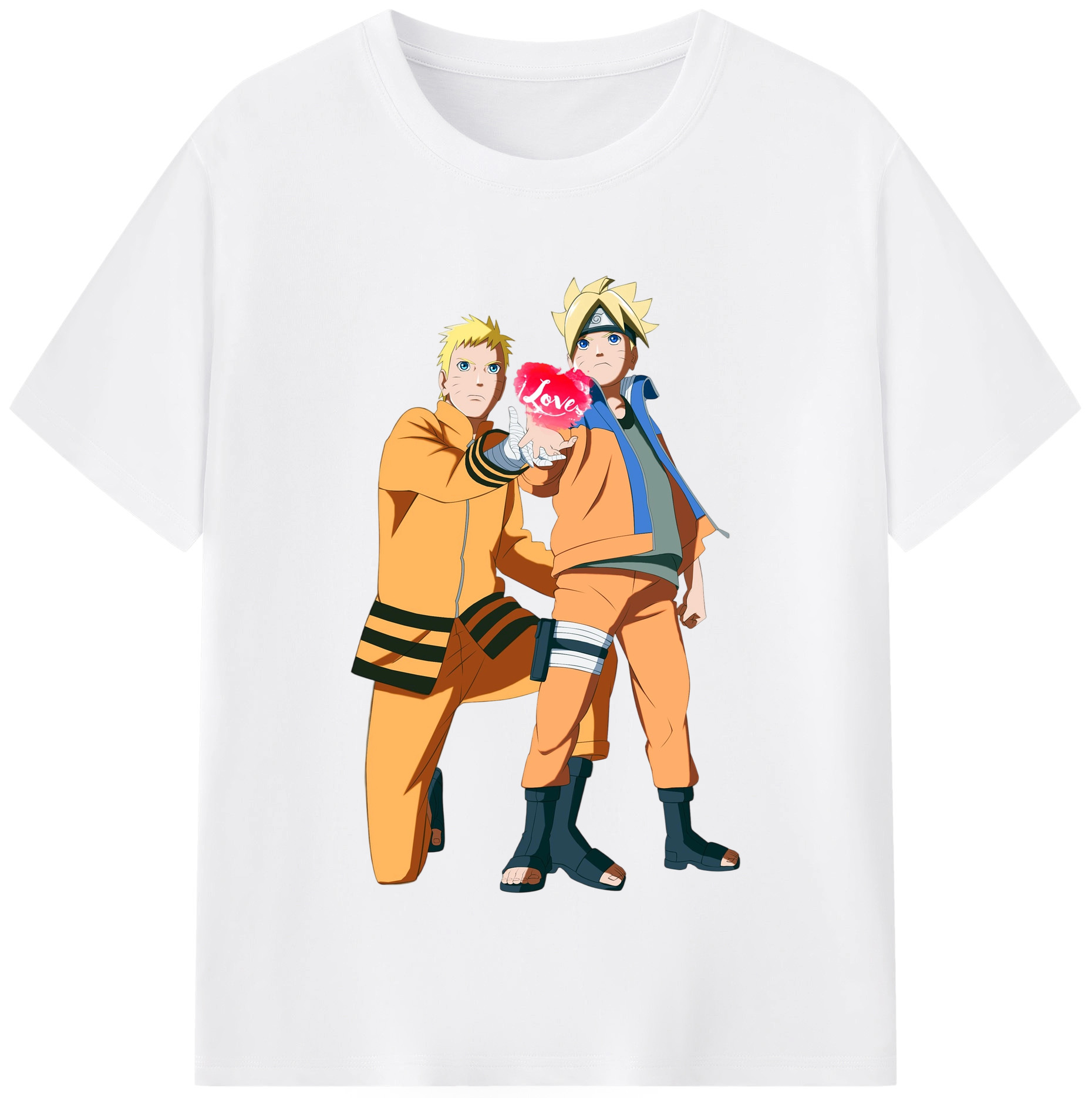 （画像用） NARUTO -ナルト- うずまき ボルト Uzumaki Boruto 綿100％半袖Tシャツ（フロントプリント）