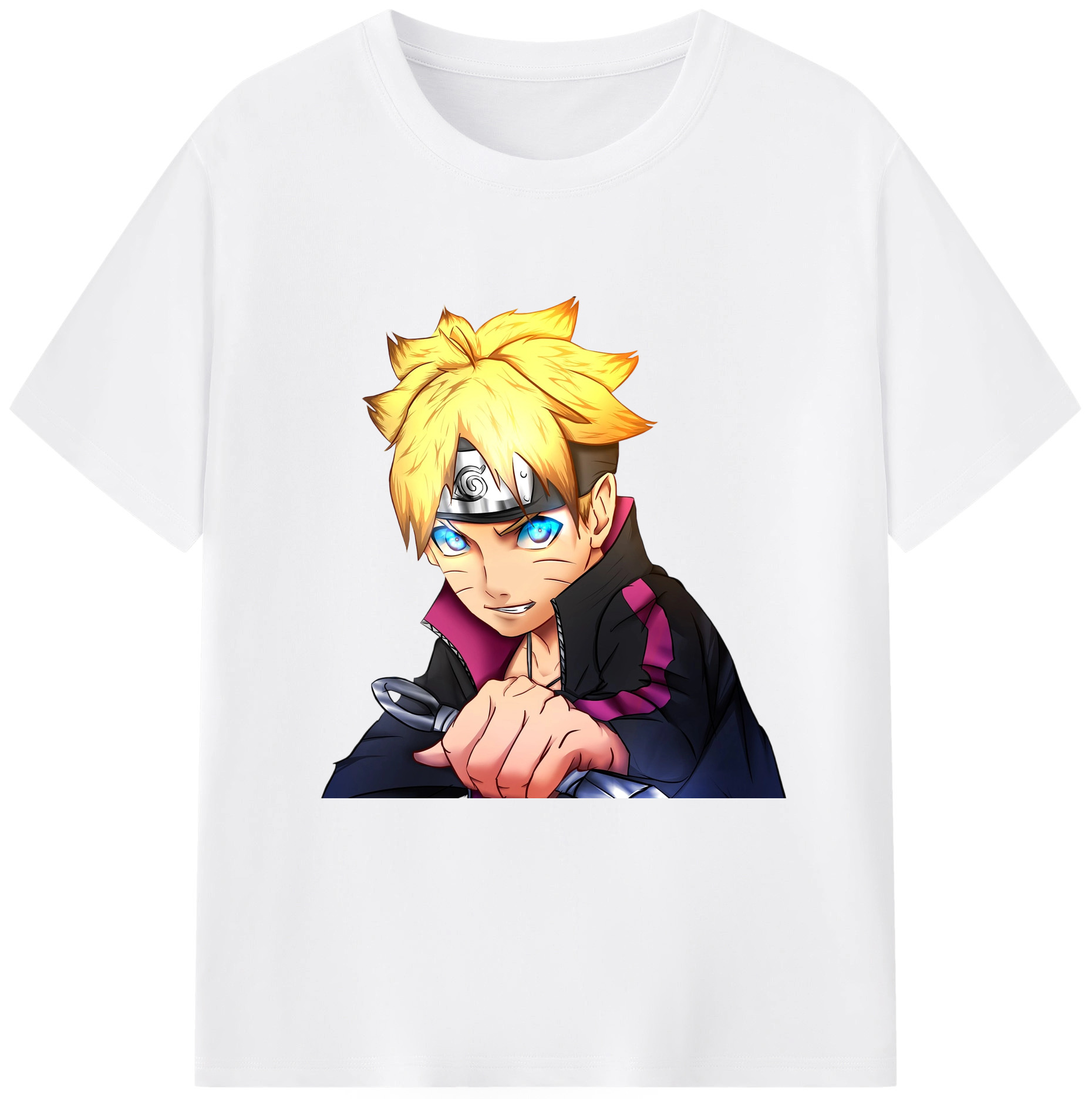 （画像用） NARUTO -ナルト- うずまき ボルト Uzumaki Boruto 綿100％半袖Tシャツ（フロントプリント）