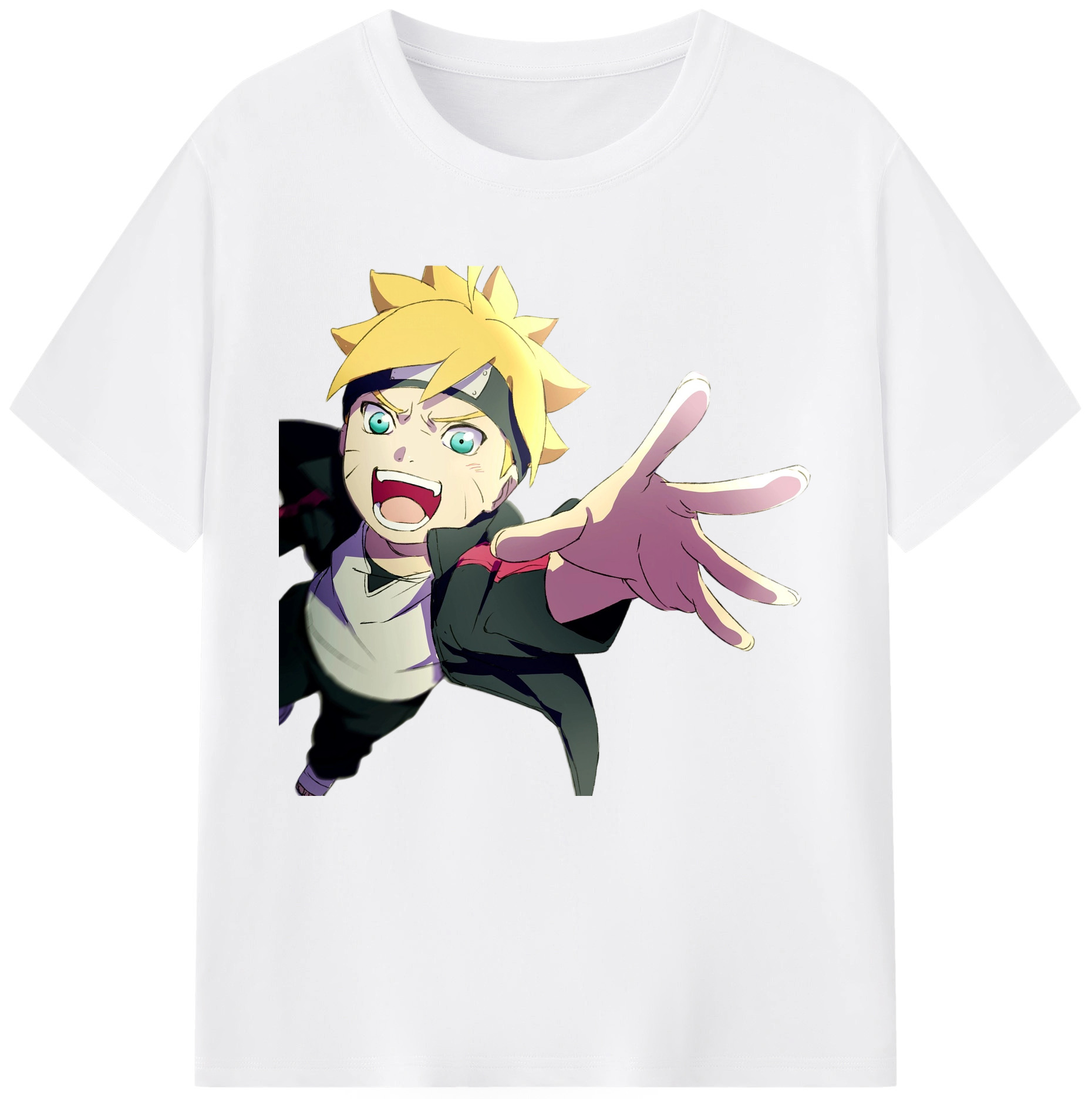 （画像用） NARUTO -ナルト- うずまき ボルト Uzumaki Boruto 綿100％半袖Tシャツ（フロントプリント）