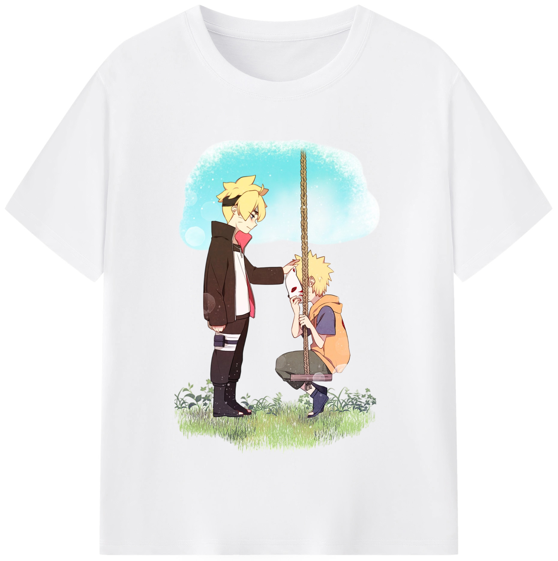 （画像用） NARUTO -ナルト- うずまき ボルト Uzumaki Boruto 綿100％半袖Tシャツ（フロントプリント）
