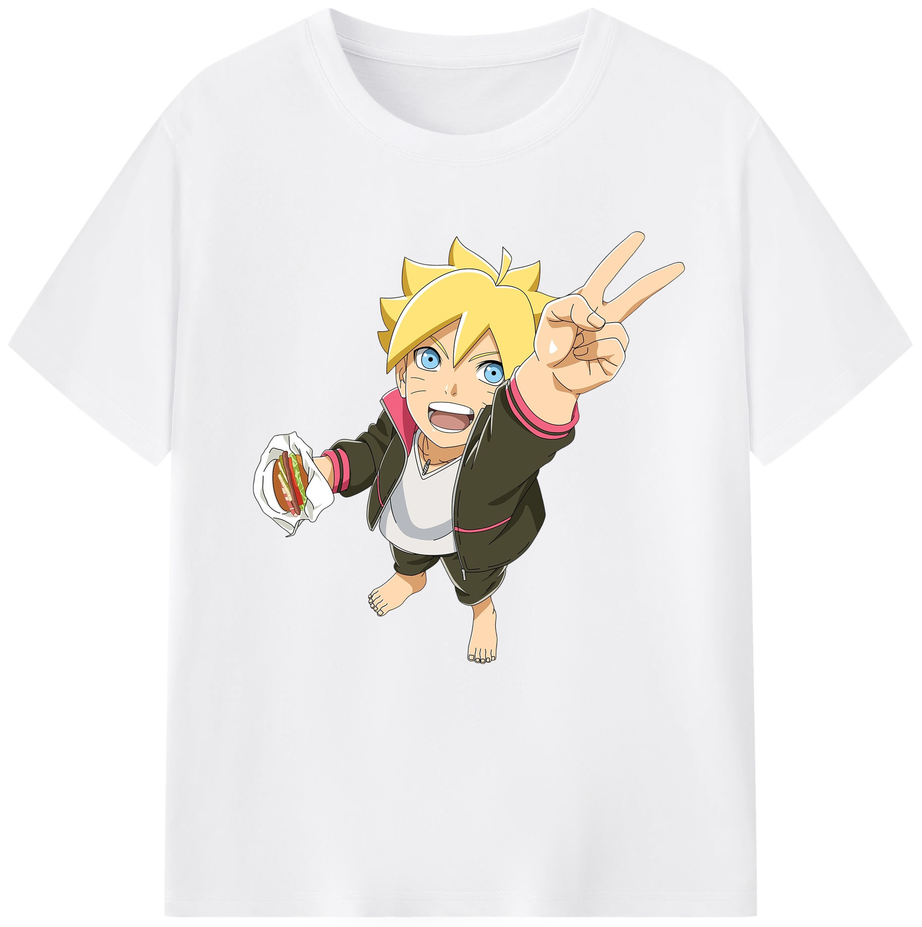 （画像用） NARUTO -ナルト- うずまき ボルト Uzumaki Boruto 綿100％半袖Tシャツ（フロントプリント）