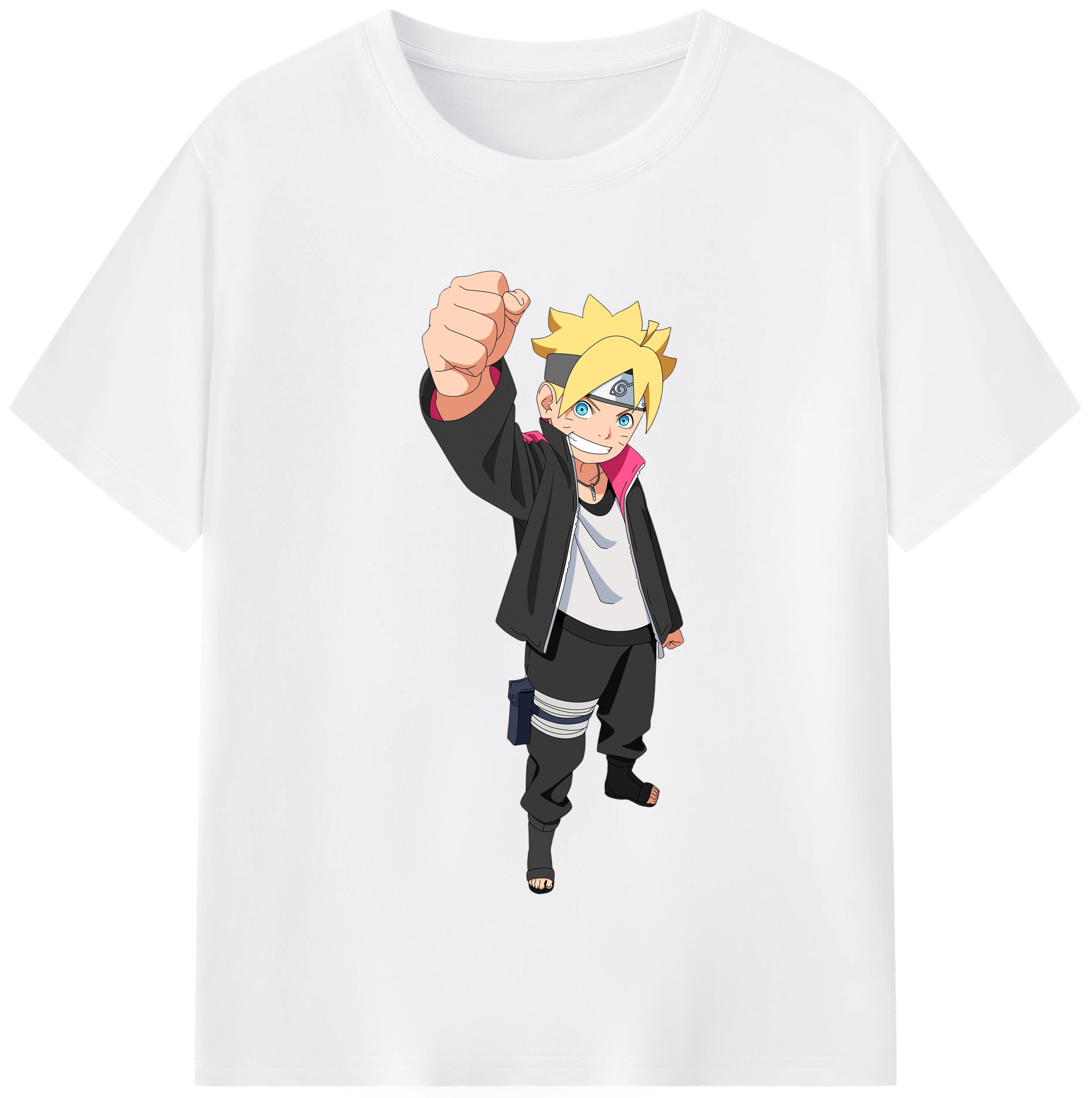 （画像用） NARUTO -ナルト- うずまき ボルト Uzumaki Boruto 綿100％半袖Tシャツ（フロントプリント）