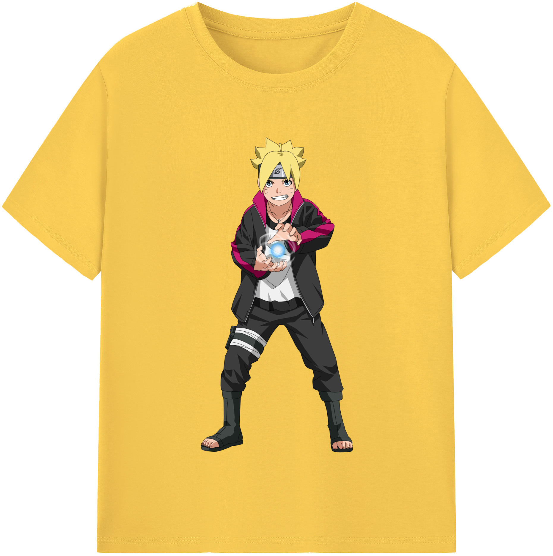 （画像用） NARUTO -ナルト- うずまき ボルト Uzumaki Boruto 綿100％半袖Tシャツ（フロントプリント）