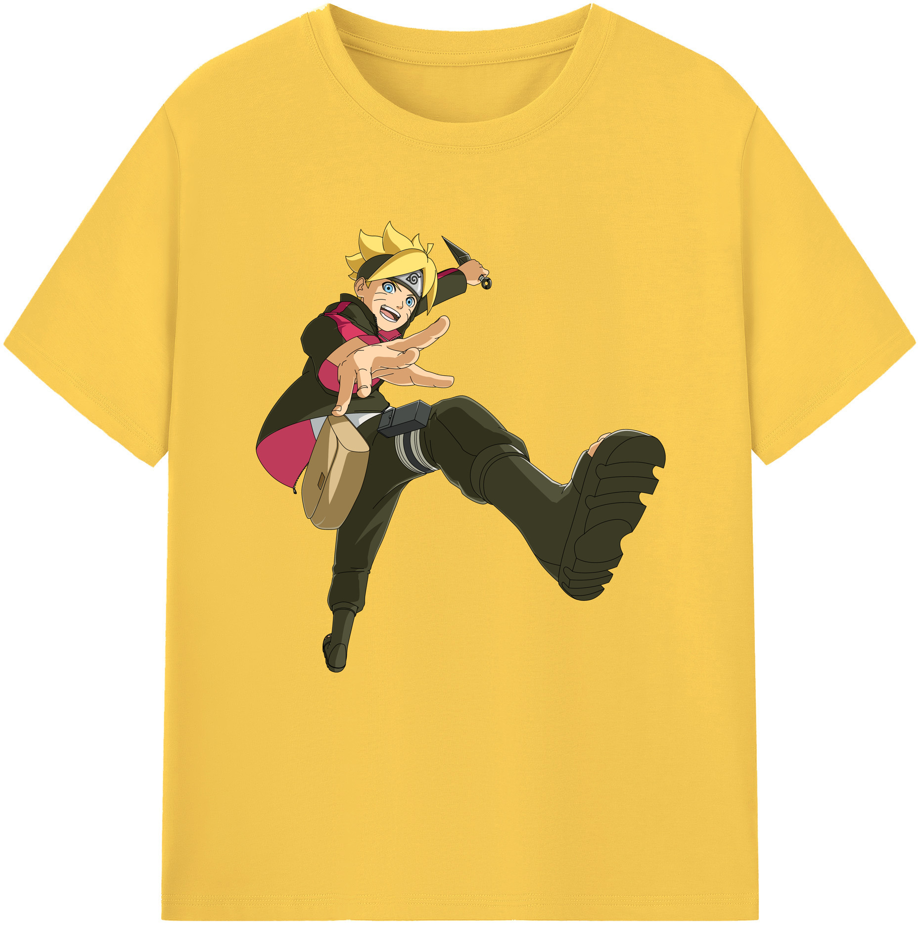 （画像用） NARUTO -ナルト- うずまき ボルト Uzumaki Boruto 綿100％半袖Tシャツ（フロントプリント）