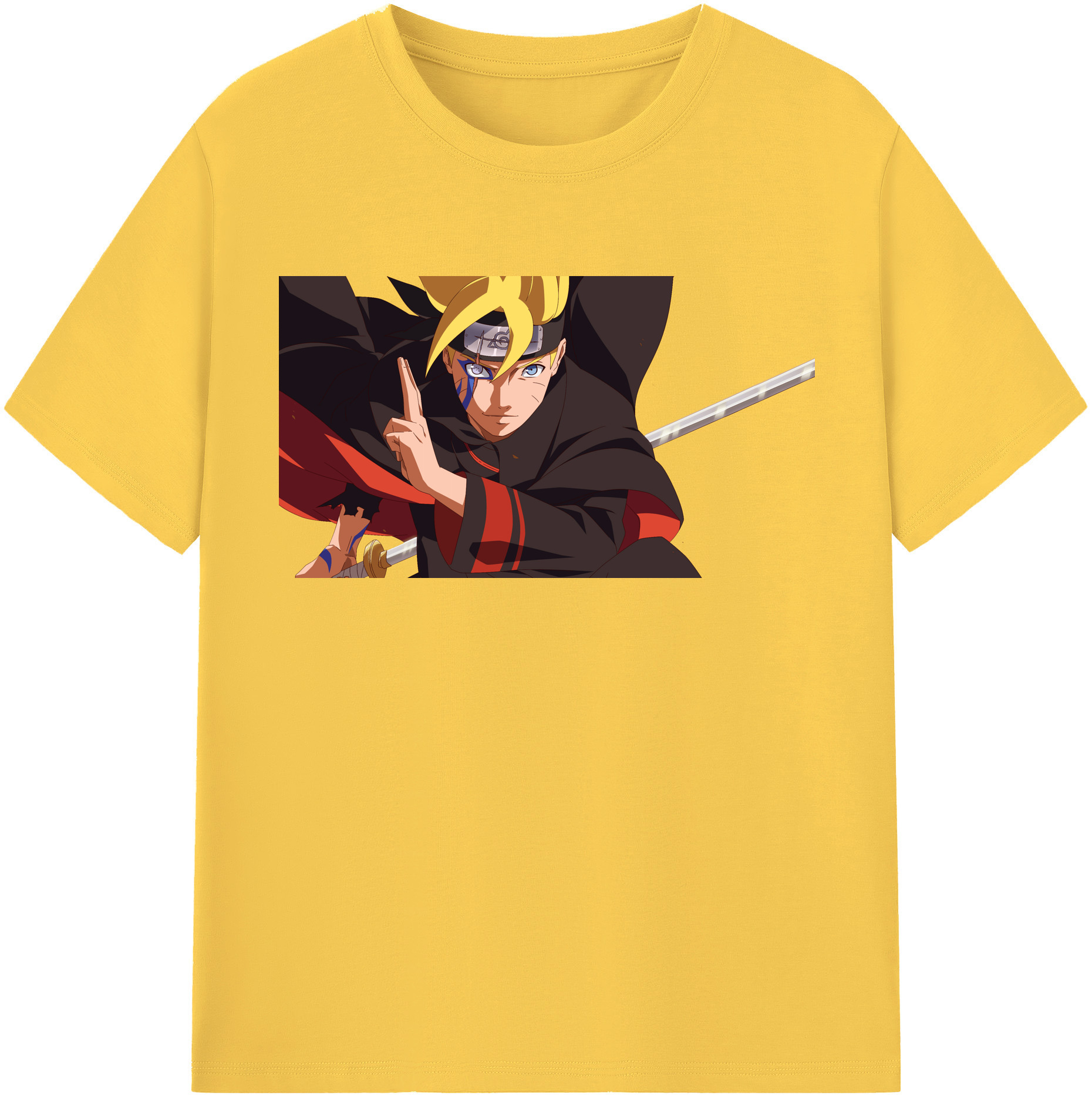 （画像用） NARUTO -ナルト- うずまき ボルト Uzumaki Boruto 綿100％半袖Tシャツ（フロントプリント）