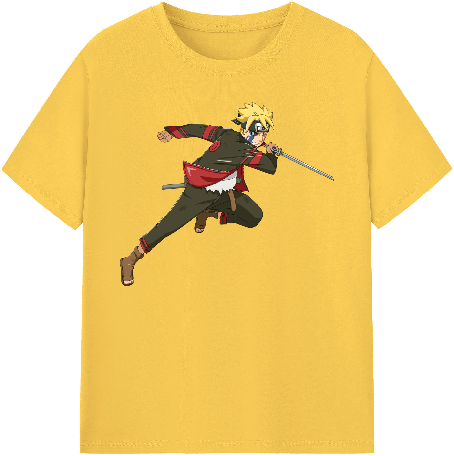 （画像用） NARUTO -ナルト- うずまき ボルト Uzumaki Boruto 綿100％半袖Tシャツ（フロントプリント）