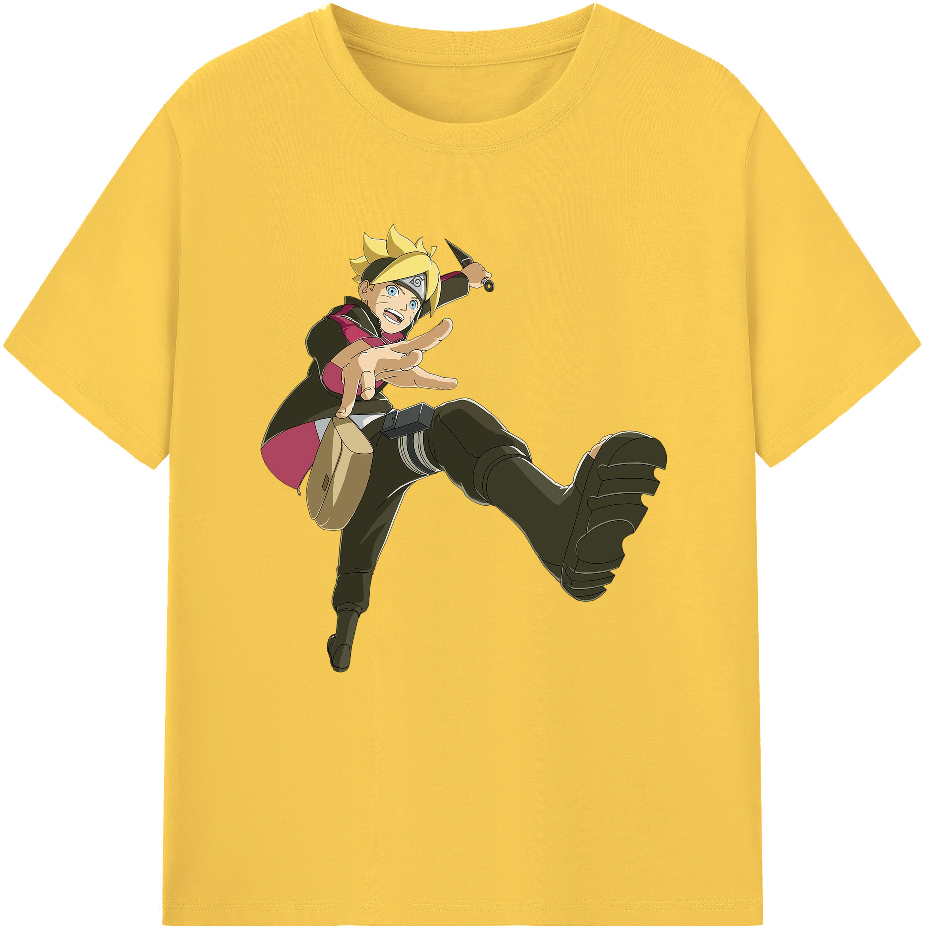 （画像用） NARUTO -ナルト- うずまき ボルト Uzumaki Boruto 綿100％半袖Tシャツ（フロントプリント）
