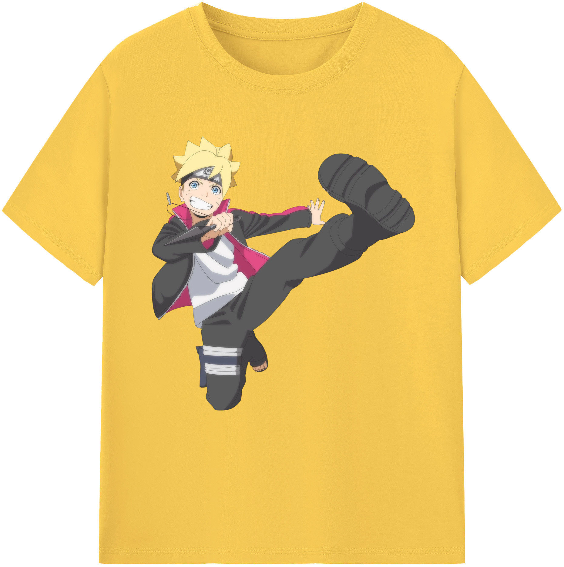 （画像用） NARUTO -ナルト- うずまき ボルト Uzumaki Boruto 綿100％半袖Tシャツ（フロントプリント）