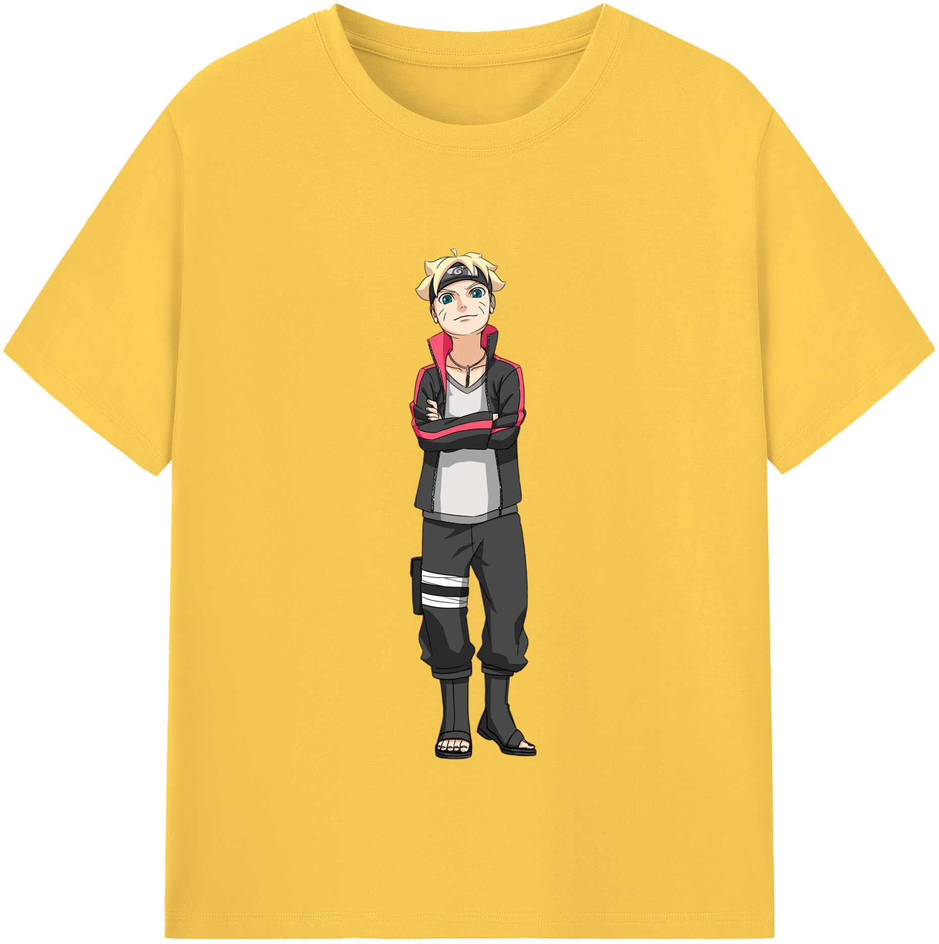（画像用） NARUTO -ナルト- うずまき ボルト Uzumaki Boruto 綿100％半袖Tシャツ（フロントプリント）