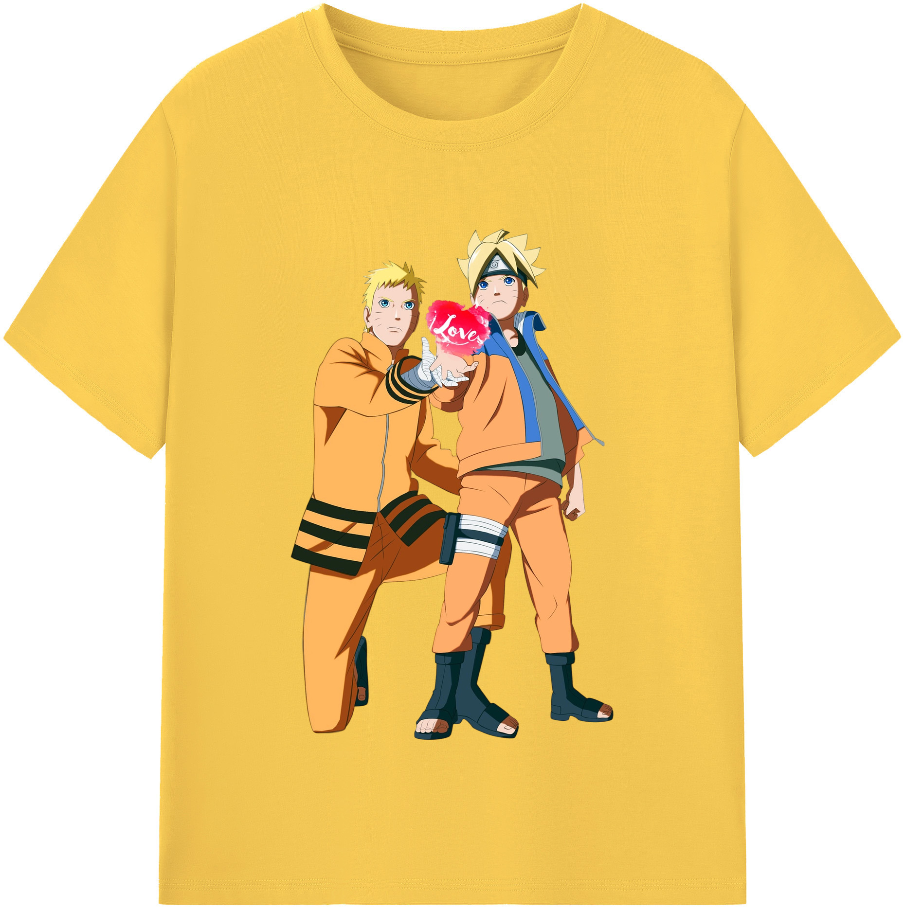 （画像用） NARUTO -ナルト- うずまき ボルト Uzumaki Boruto 綿100％半袖Tシャツ（フロントプリント）